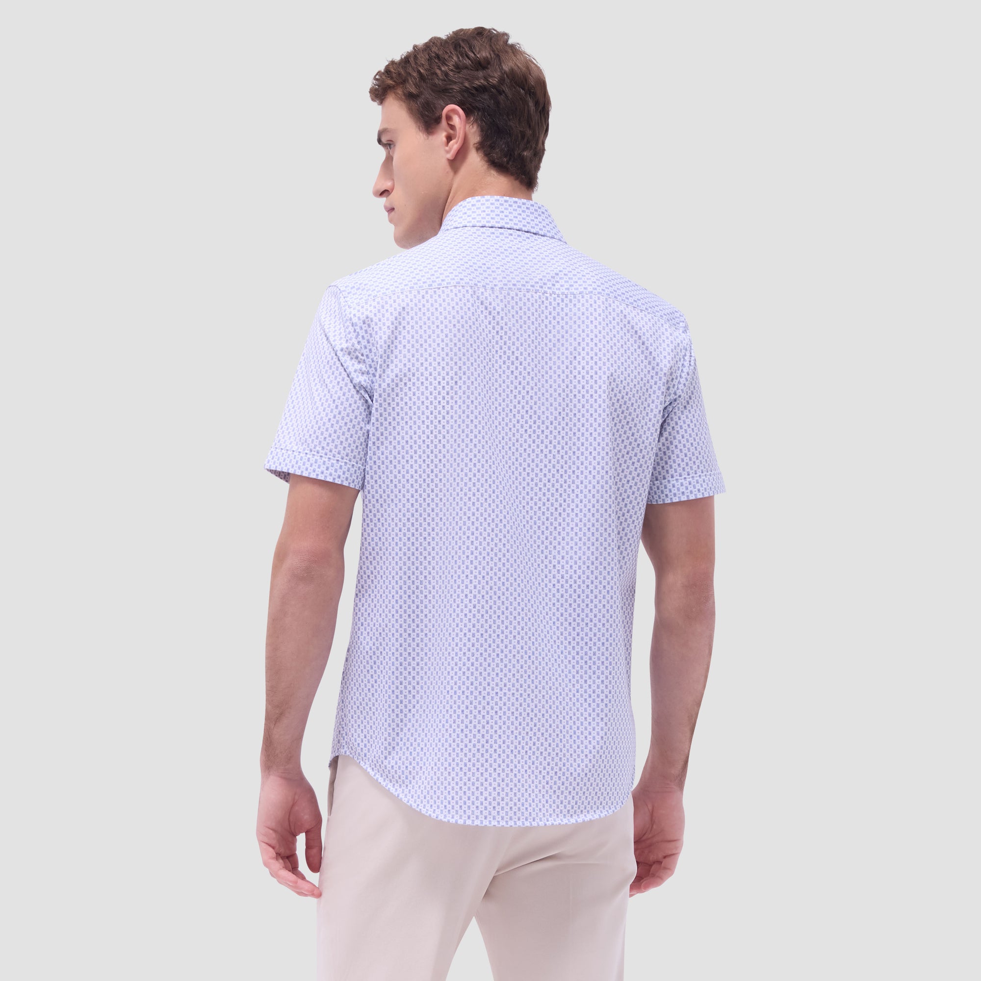 Miles Geometric OoohCotton Short-Sleeve Shirt