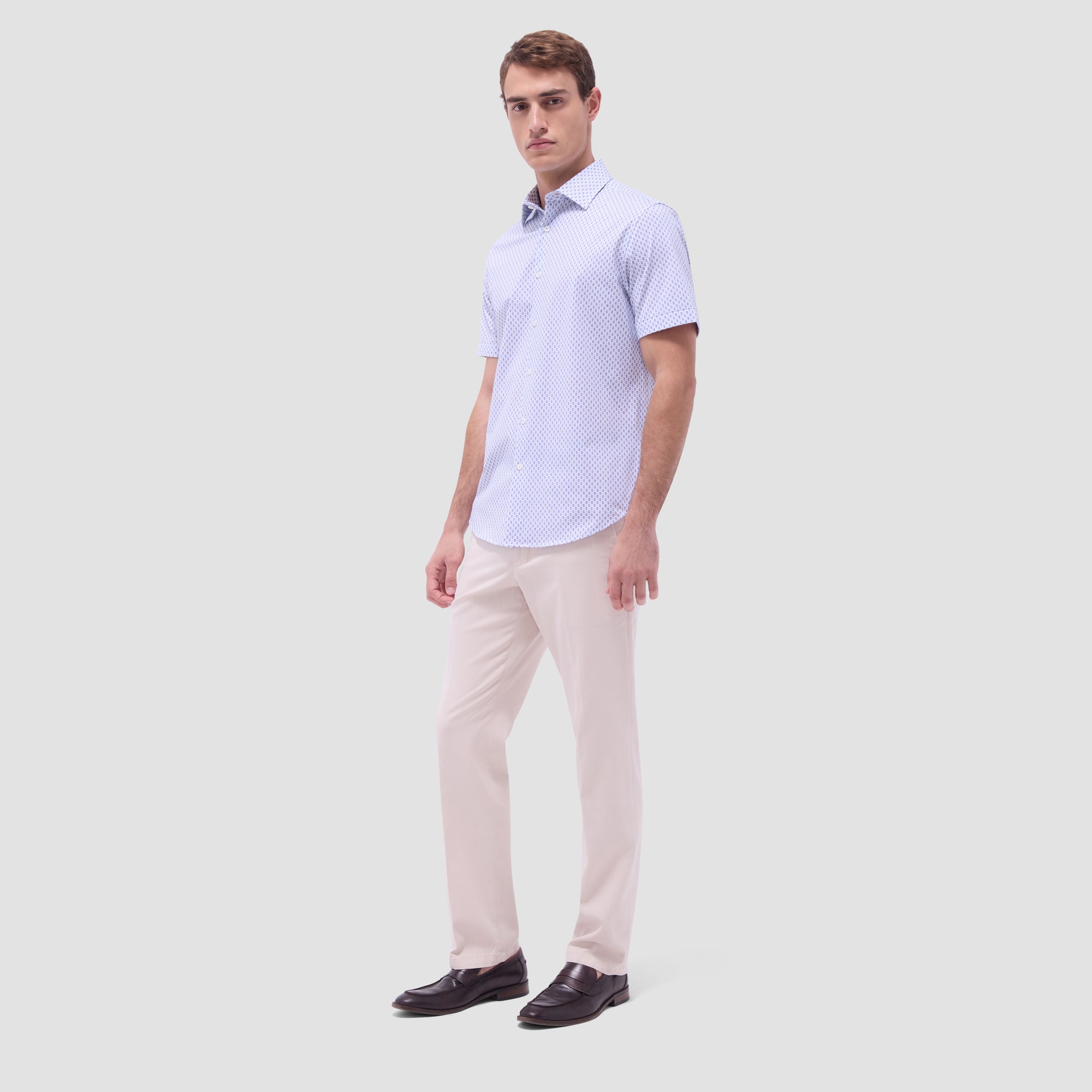 Miles Geometric OoohCotton Short-Sleeve Shirt