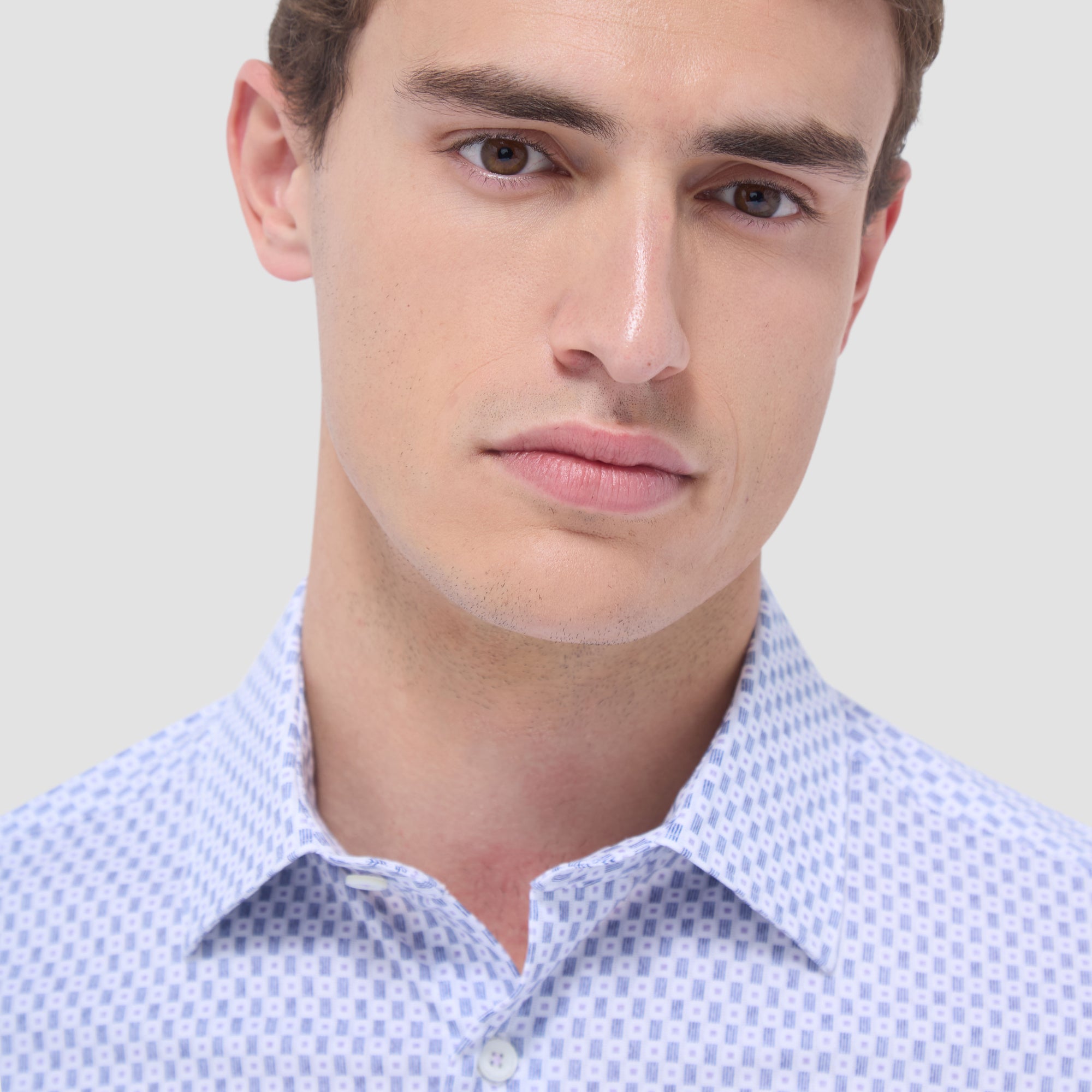 Miles Geometric OoohCotton Short-Sleeve Shirt