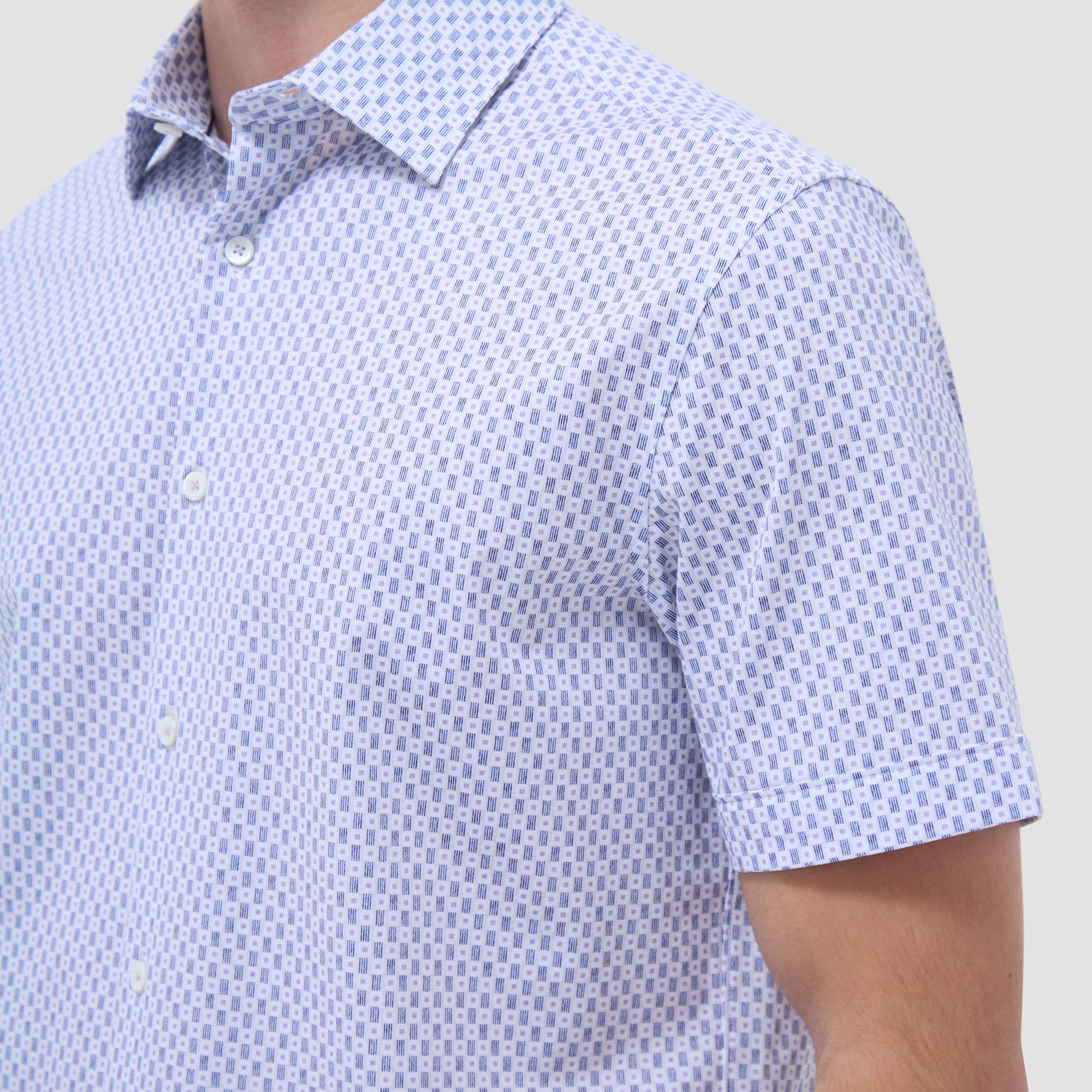 Miles Geometric OoohCotton Short-Sleeve Shirt