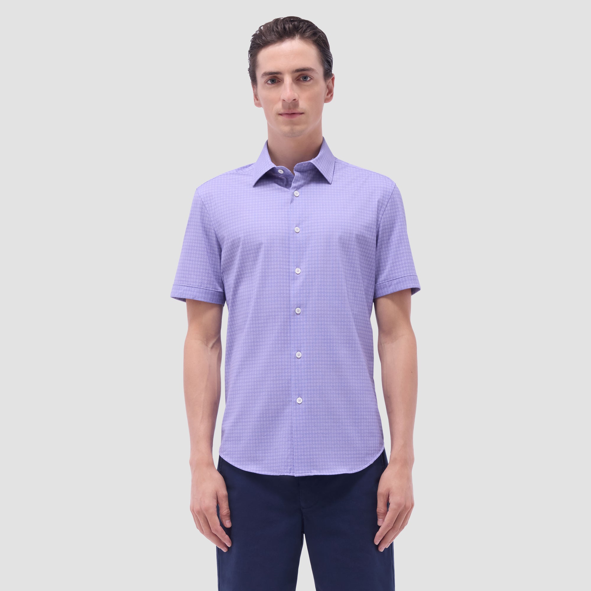 Miles Geometric OoohCotton Short-Sleeve Shirt