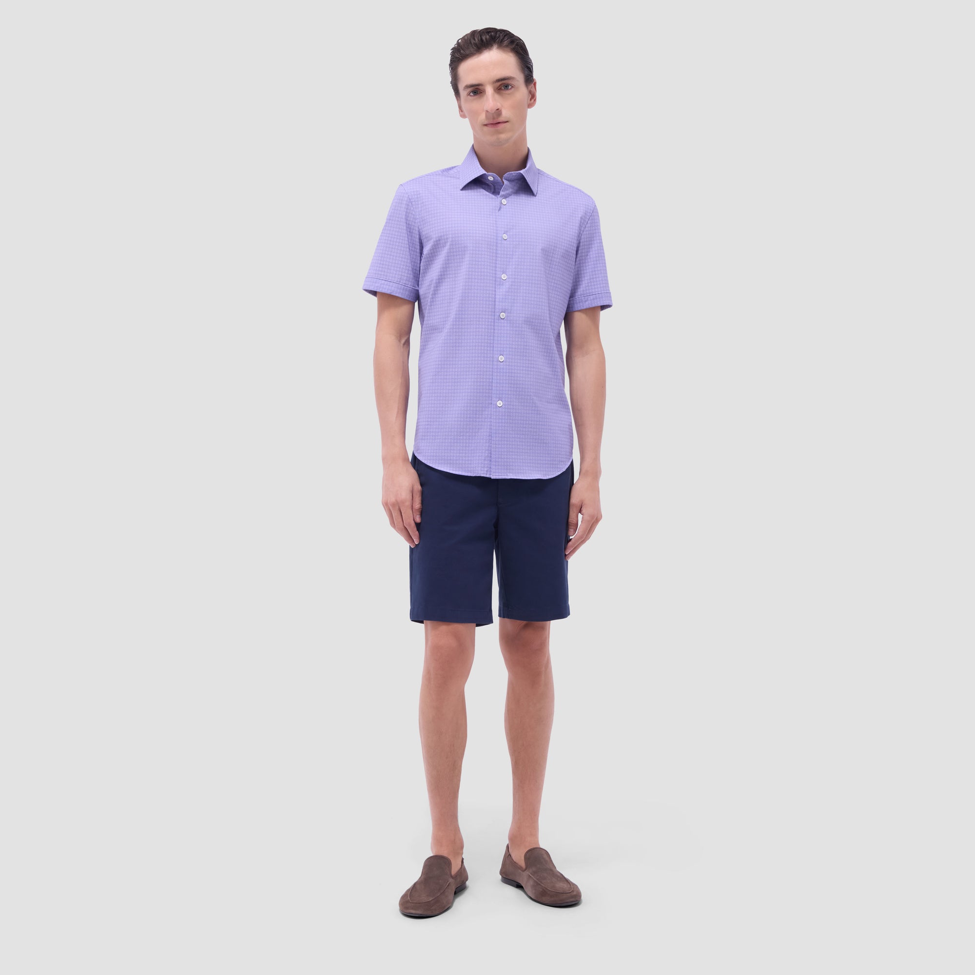 Miles Geometric OoohCotton Short-Sleeve Shirt