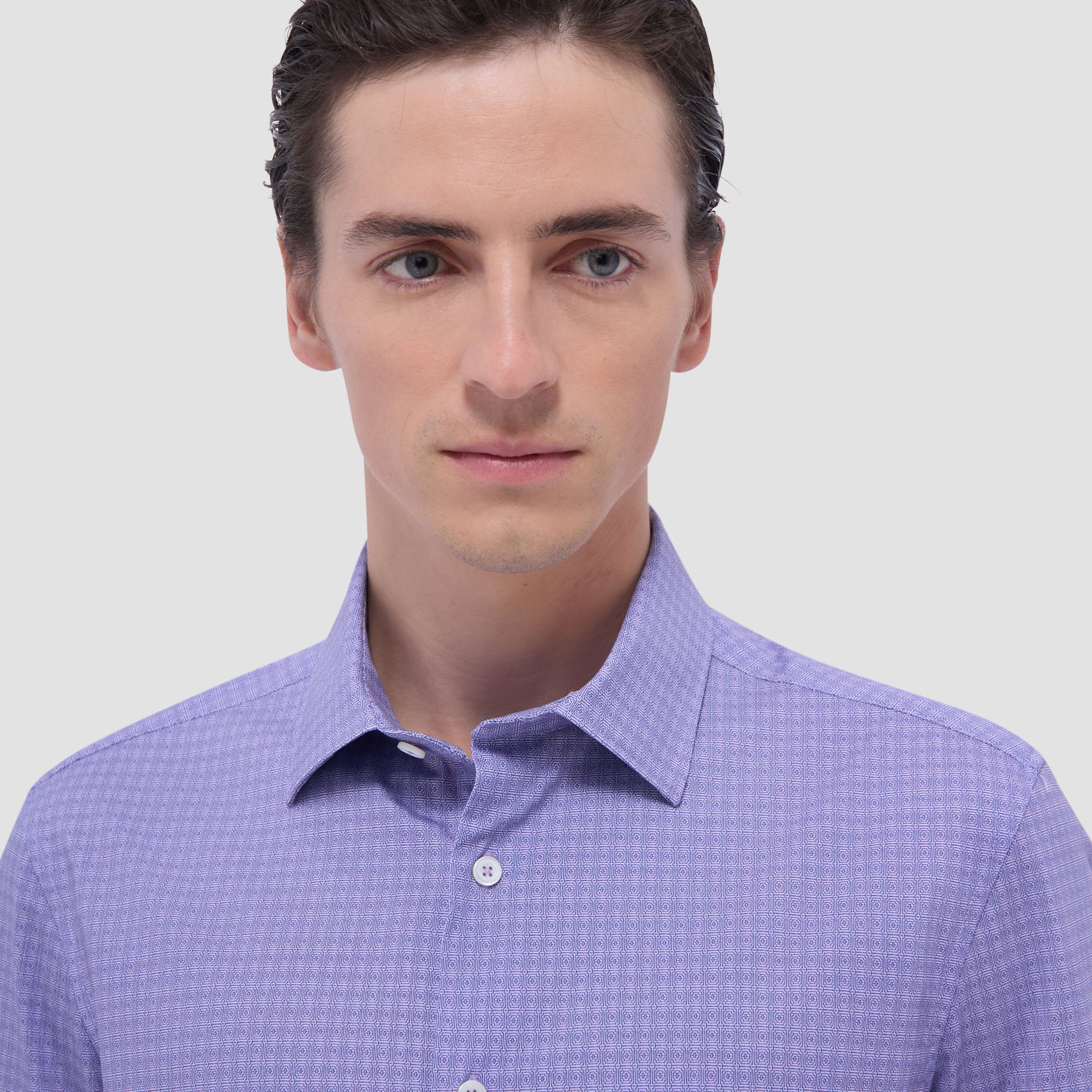 Miles Geometric OoohCotton Short-Sleeve Shirt