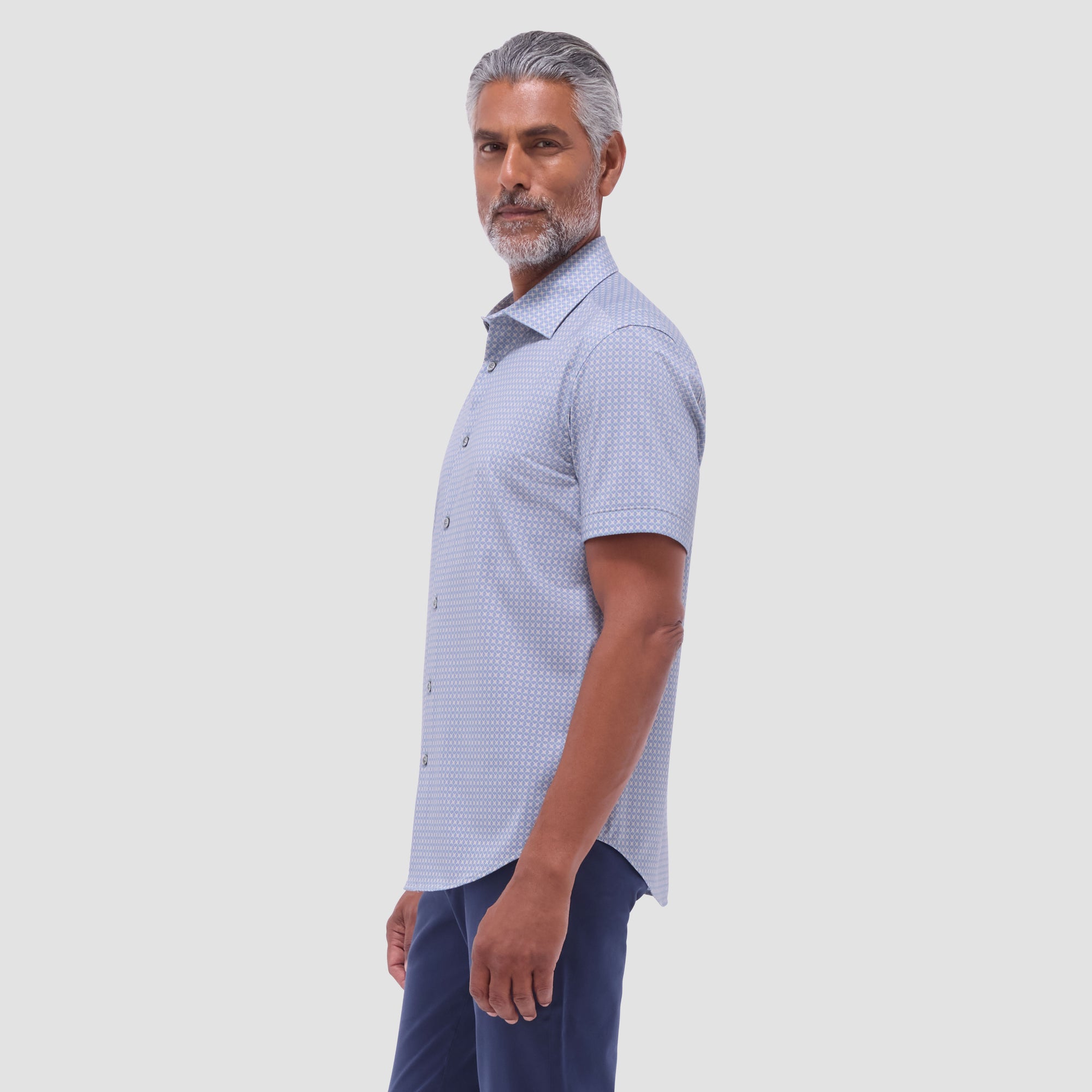 Miles Geometric OoohCotton Short-Sleeve Shirt