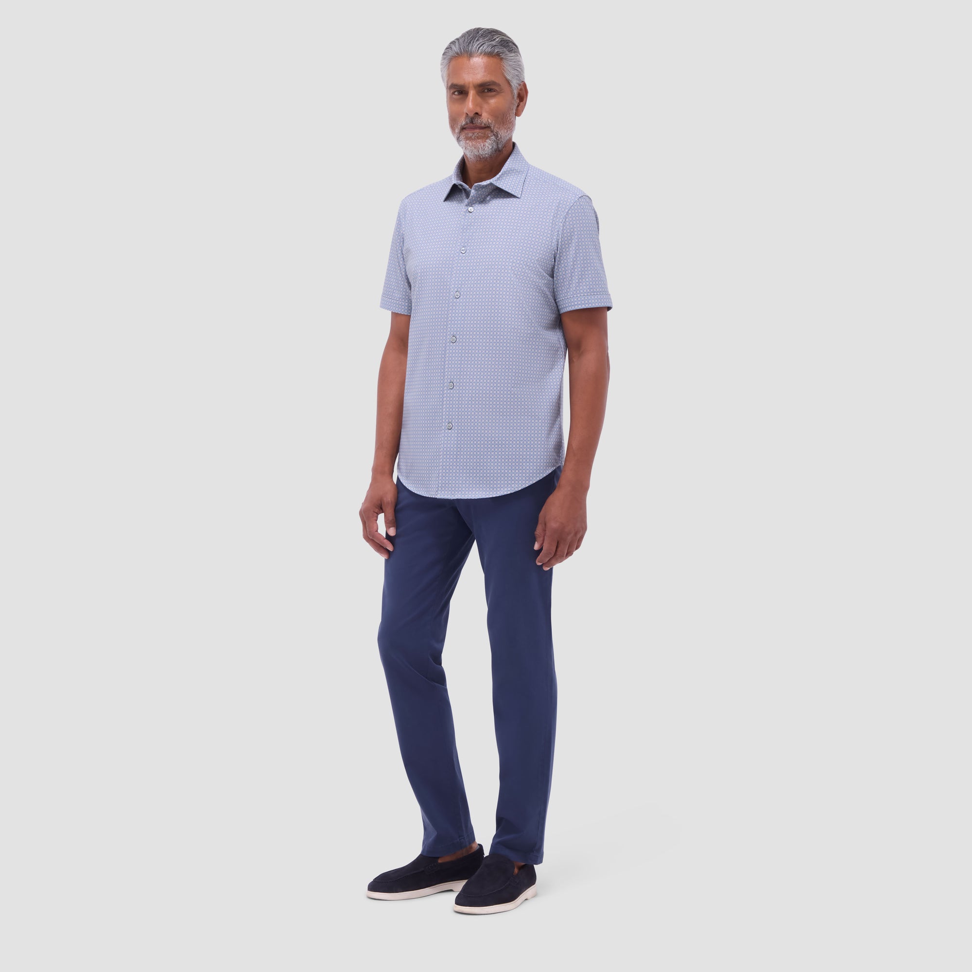 Miles Geometric OoohCotton Short-Sleeve Shirt