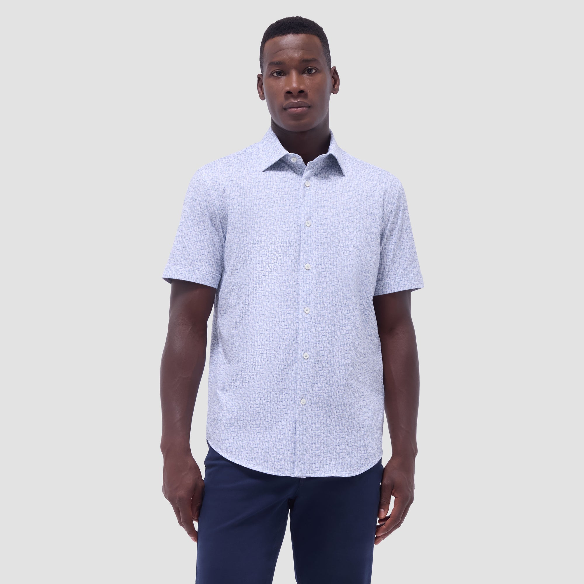 Miles Bistro Print OoohCotton Short-Sleeve Shirt