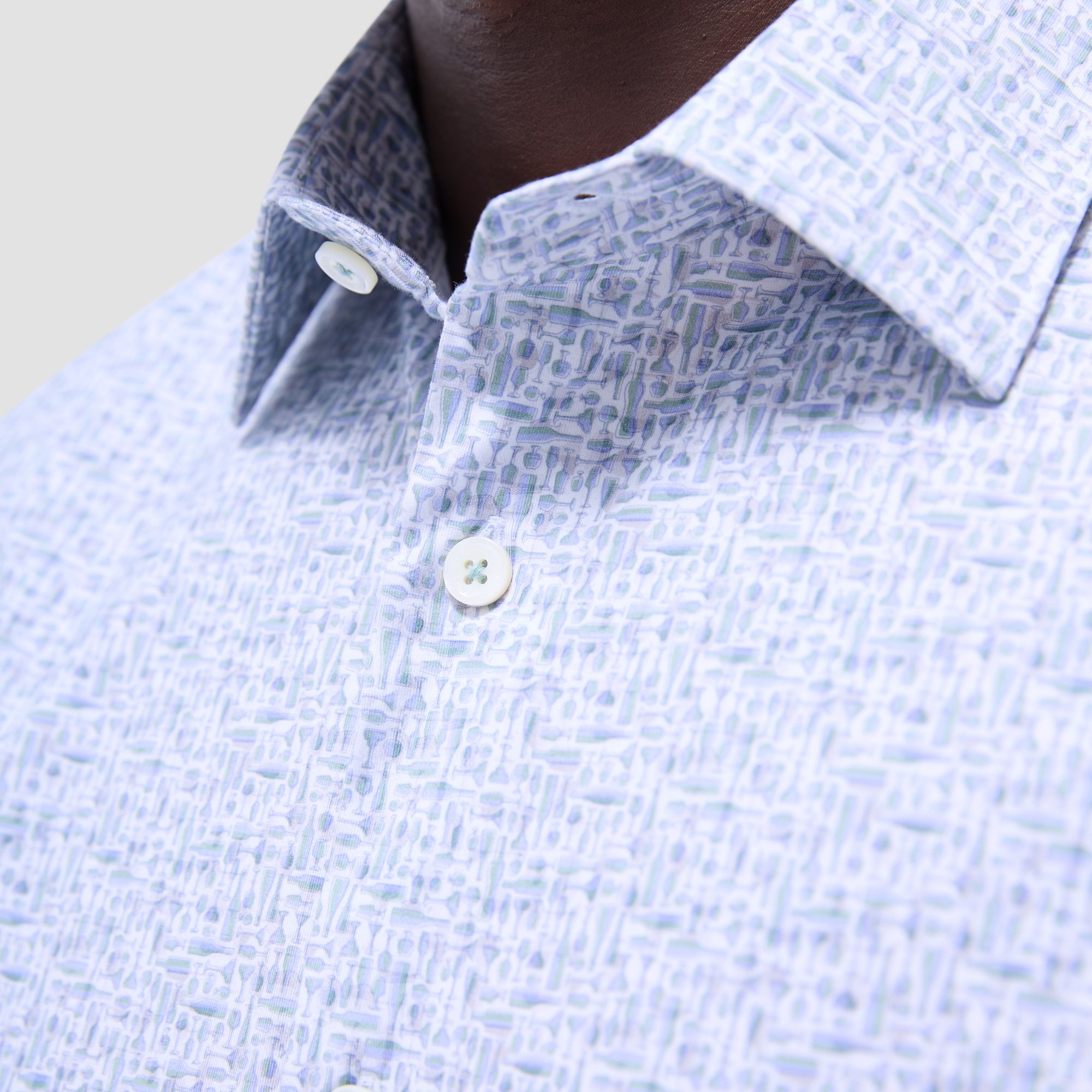 Miles Bistro Print OoohCotton Short-Sleeve Shirt