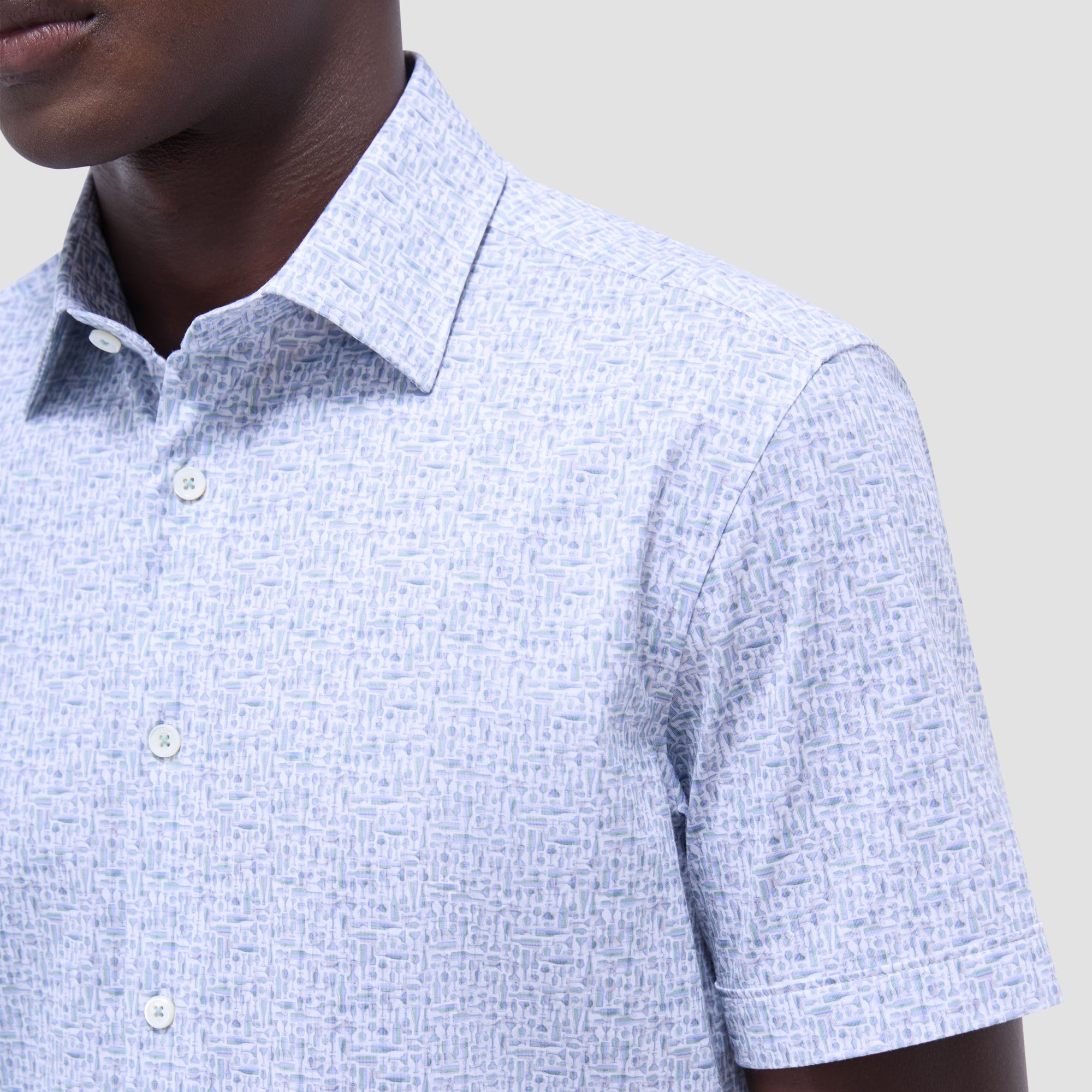 Miles Bistro Print OoohCotton Short-Sleeve Shirt