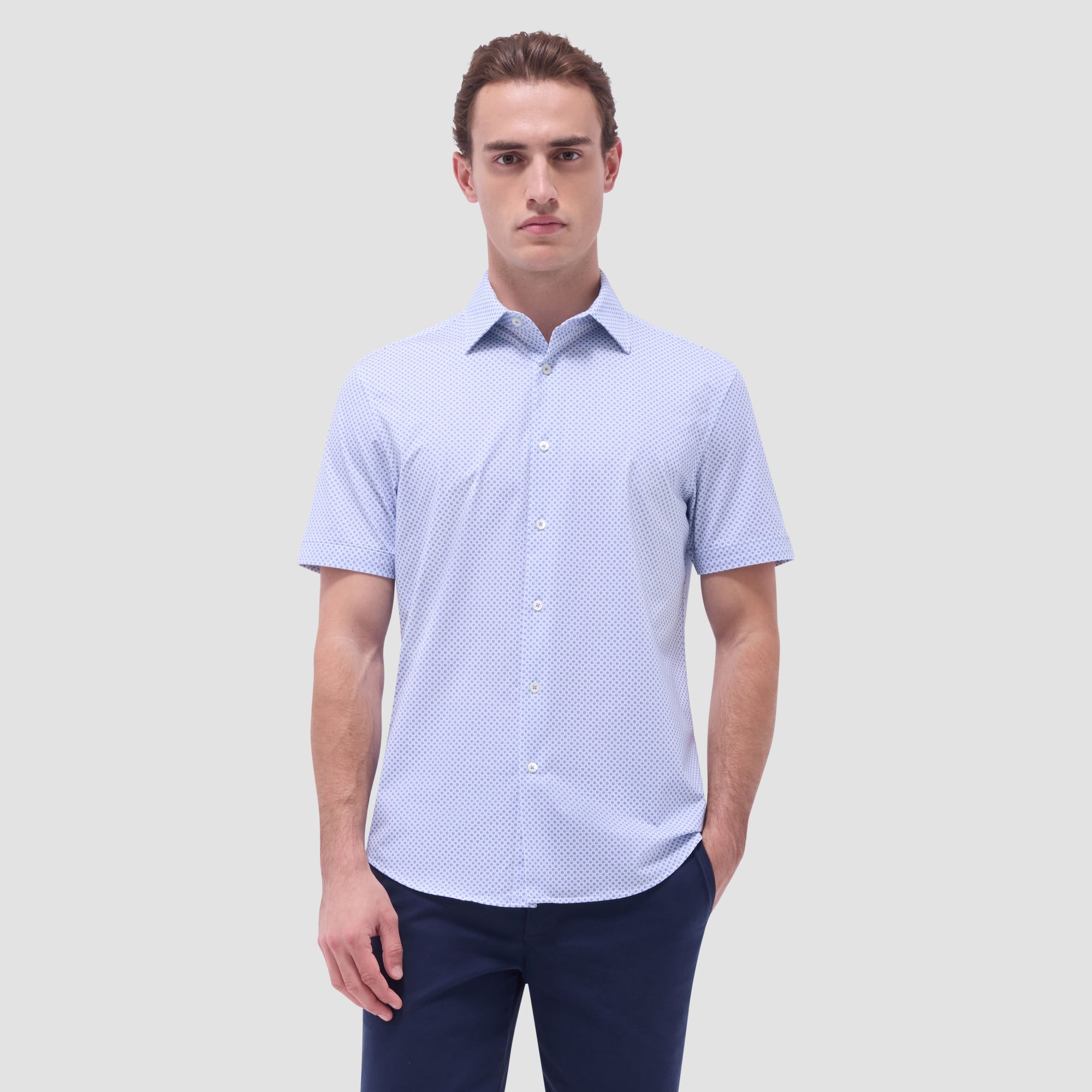 Miles Geometric OoohCotton Short-Sleeve Shirt