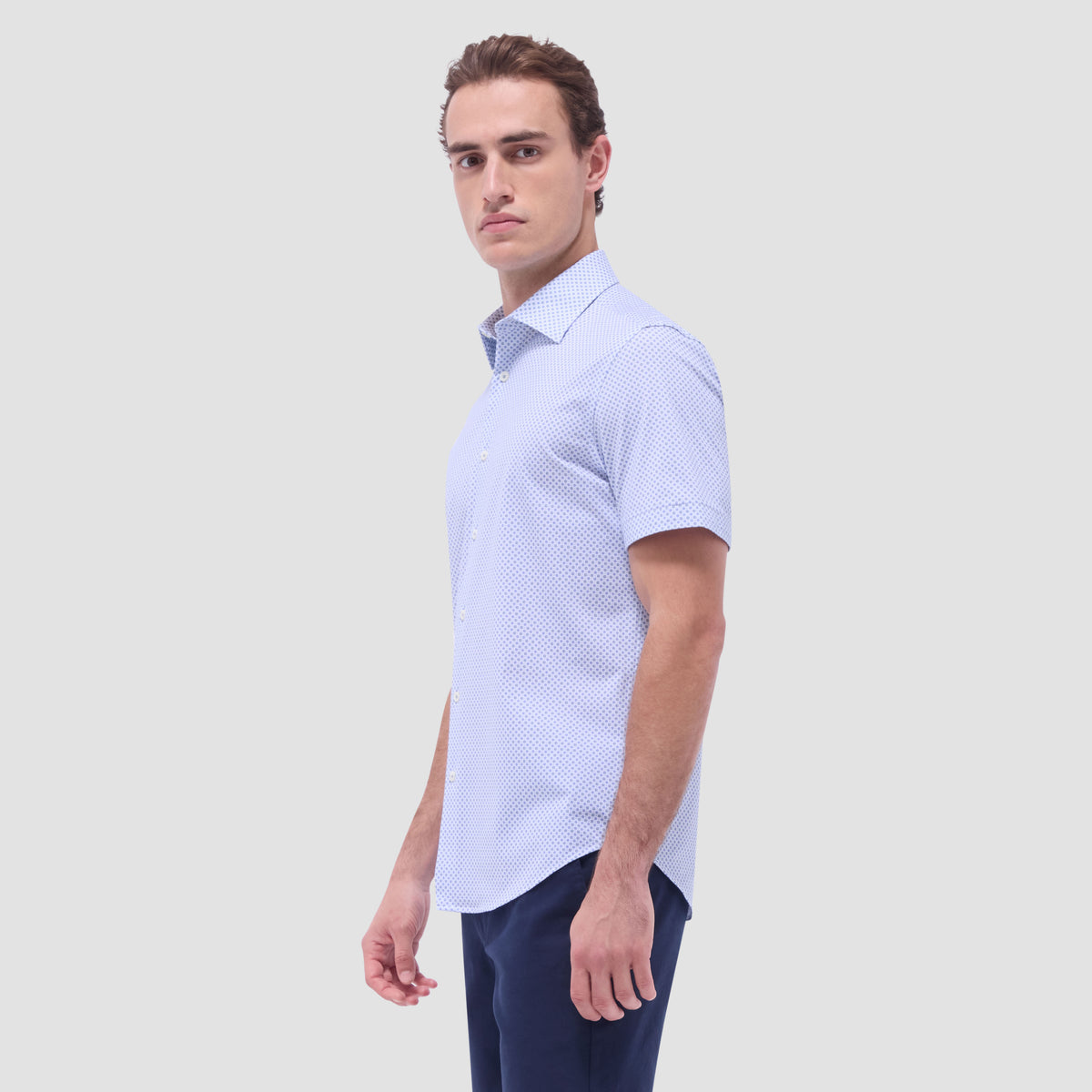 Miles Geometric OoohCotton Short-Sleeve Shirt