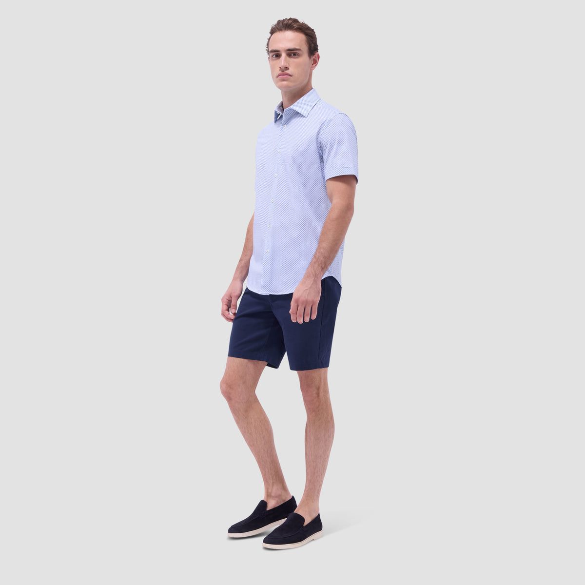 Miles Geometric OoohCotton Short-Sleeve Shirt
