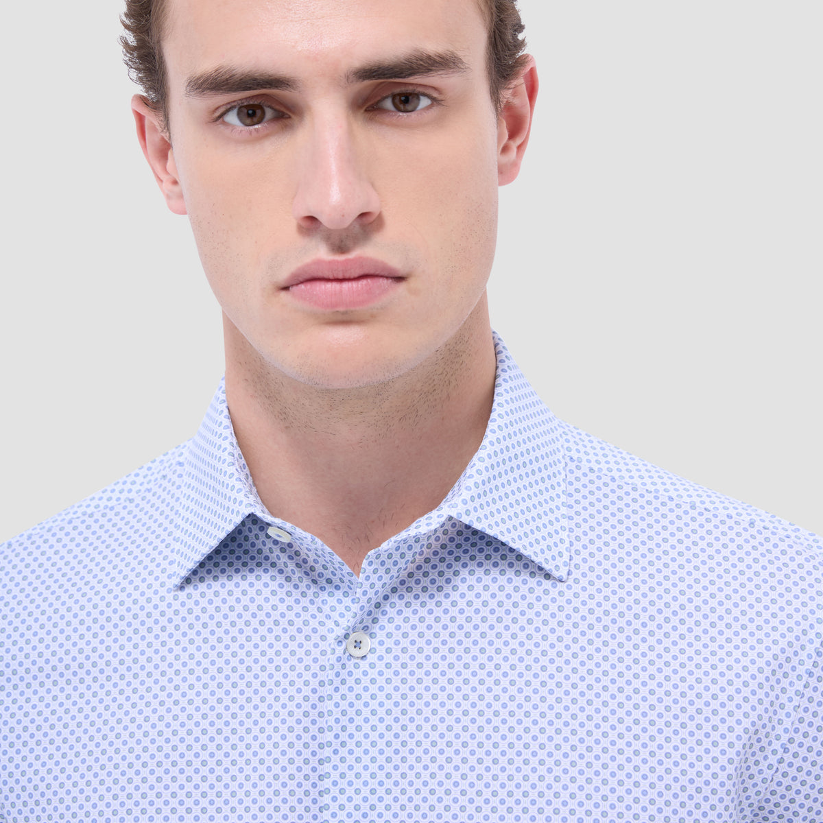 Miles Geometric OoohCotton Short-Sleeve Shirt
