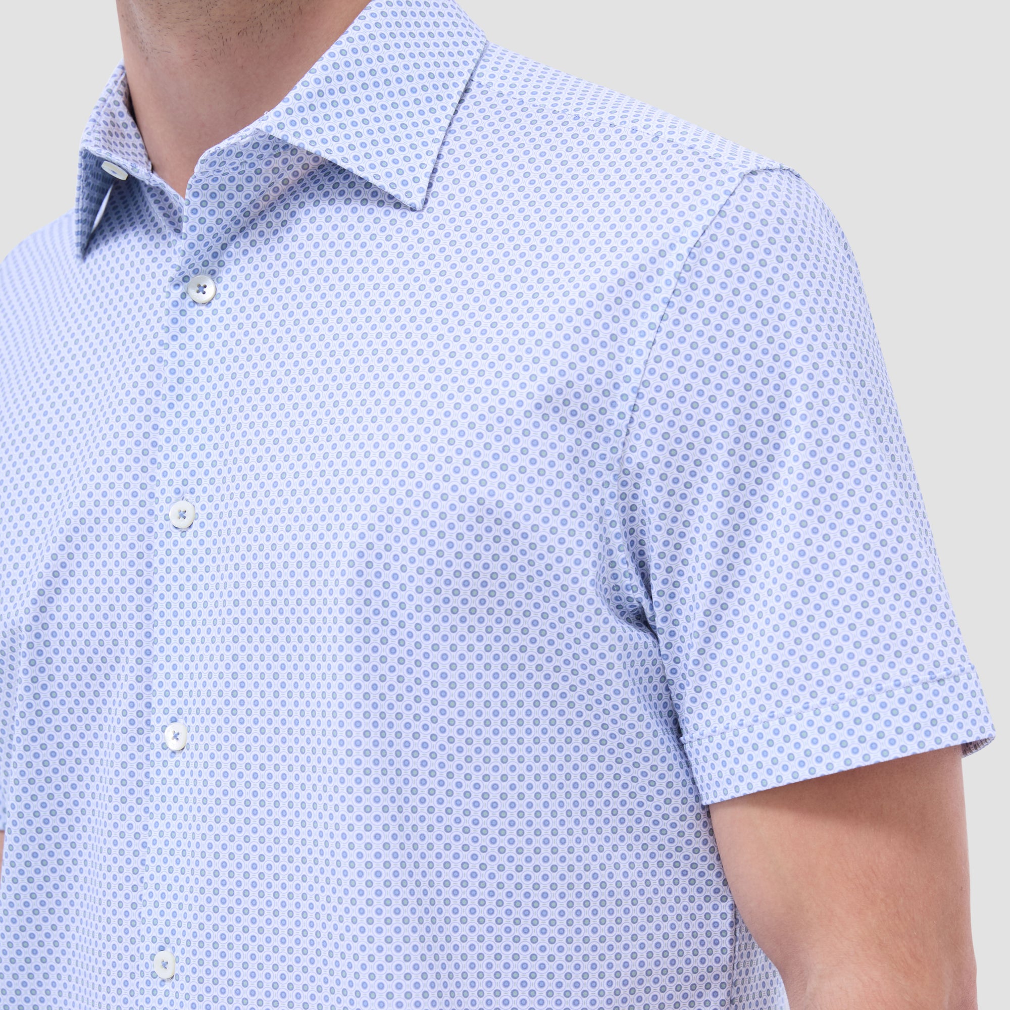 Miles Geometric OoohCotton Short-Sleeve Shirt