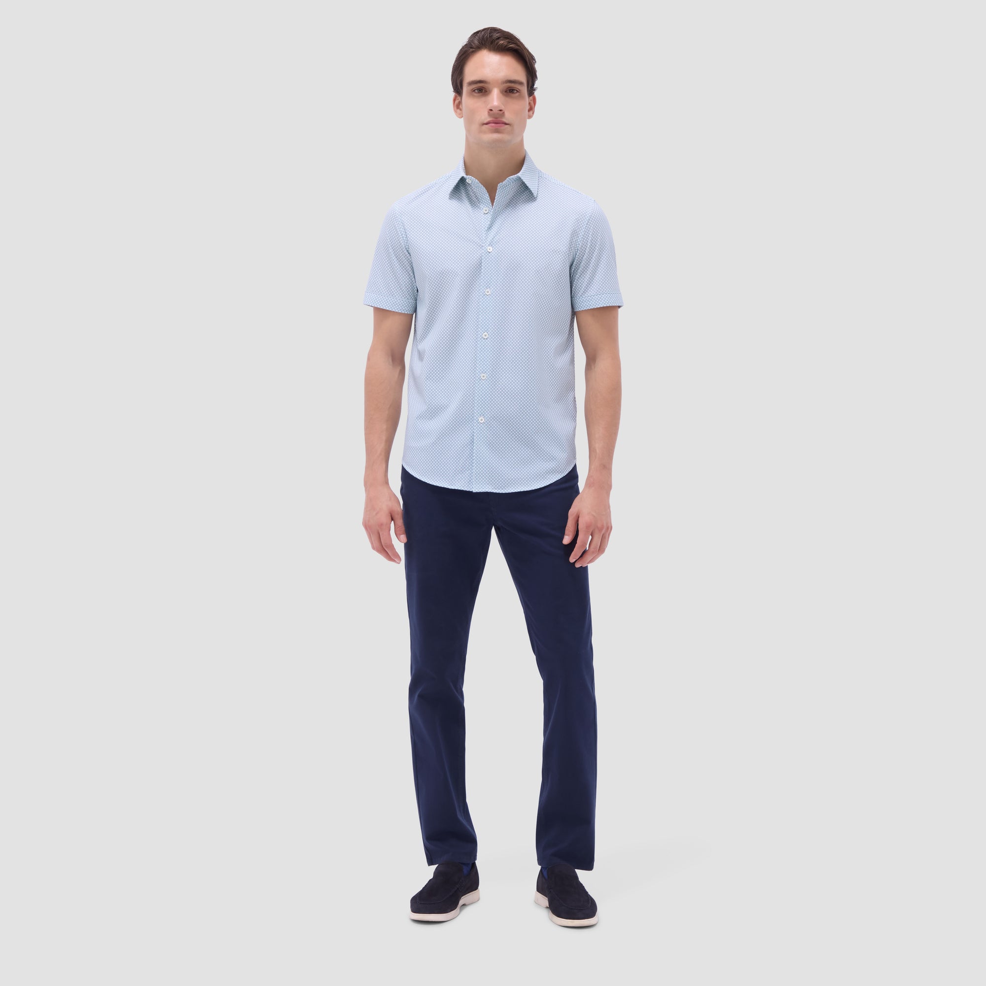 Miles Geometric OoohCotton Short-Sleeve Shirt