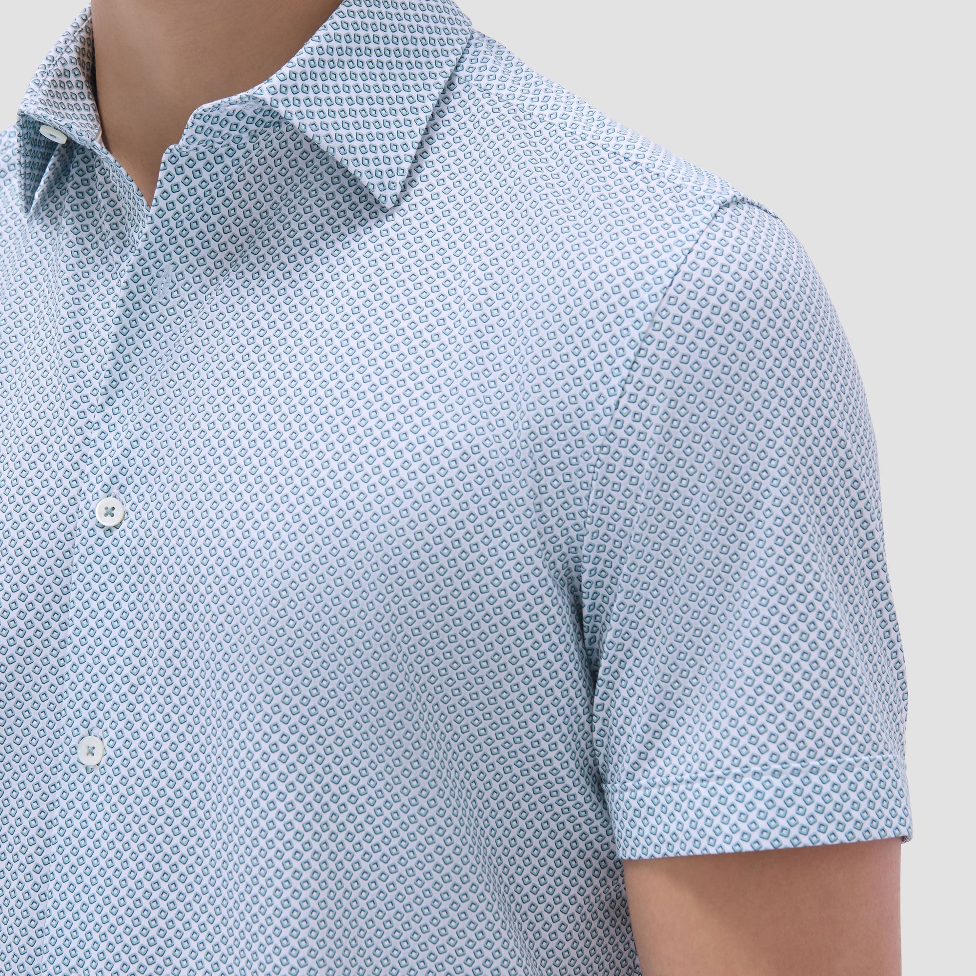 Miles Geometric OoohCotton Short-Sleeve Shirt