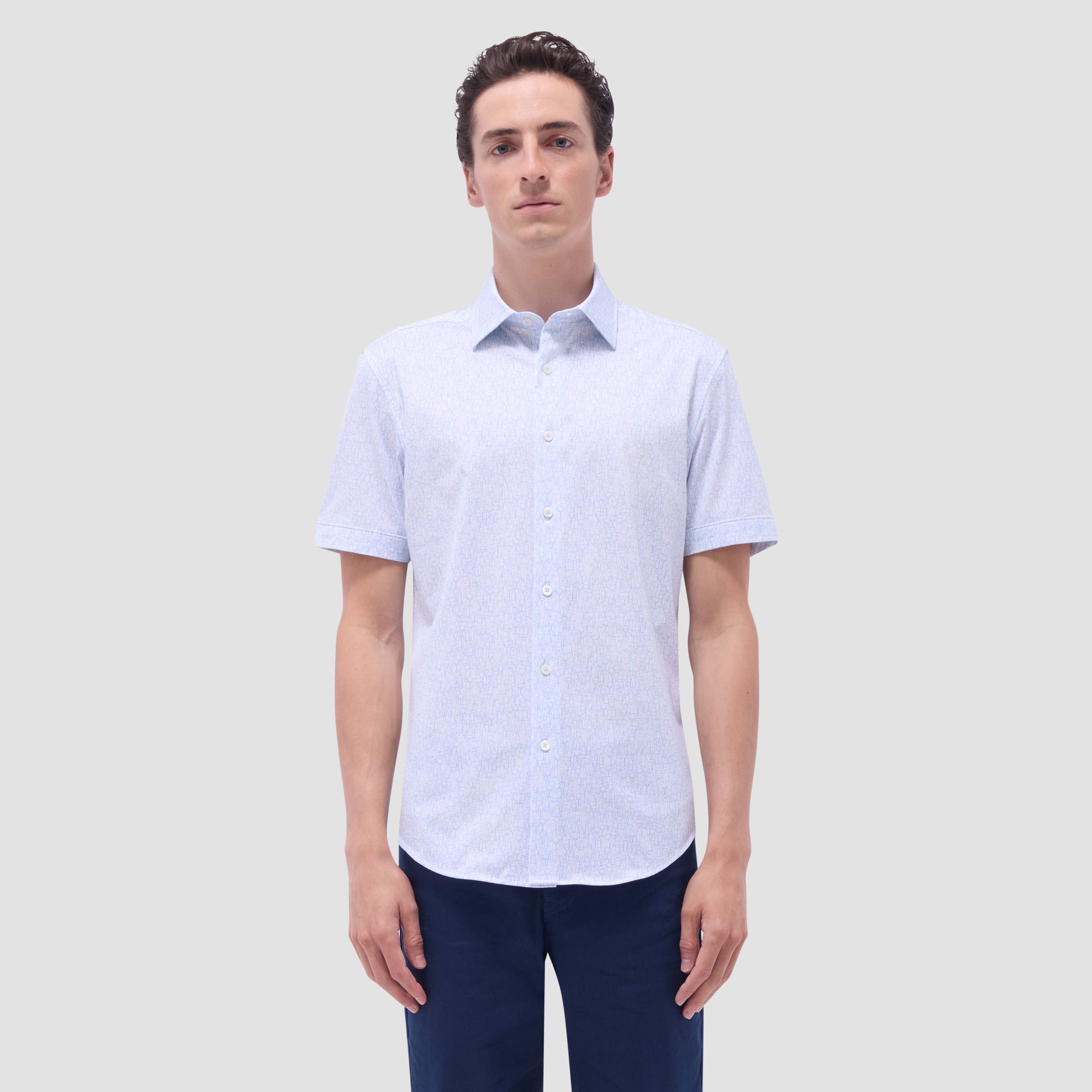 Miles Bistro Print OoohCotton Short-Sleeve Shirt