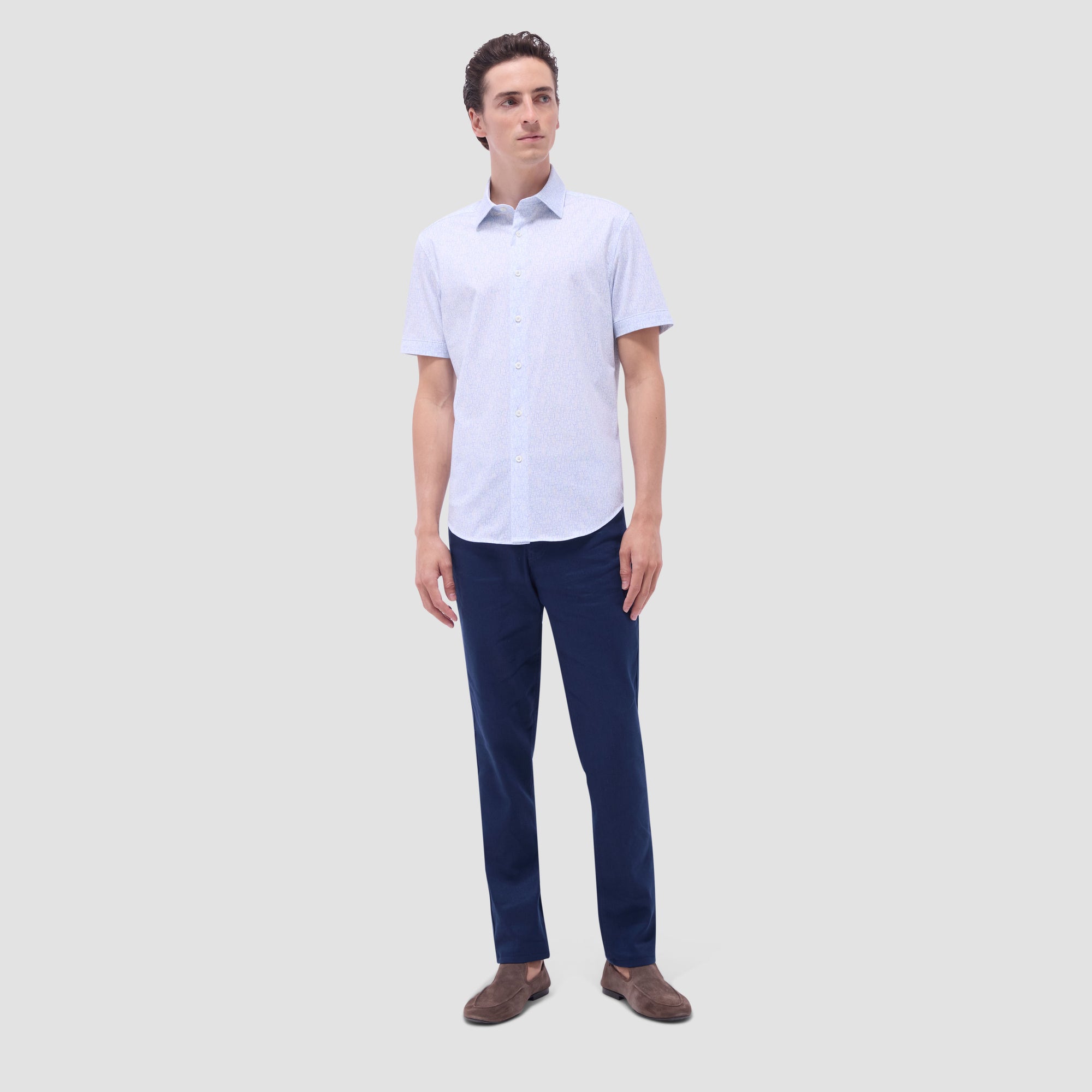Miles Bistro Print OoohCotton Short-Sleeve Shirt
