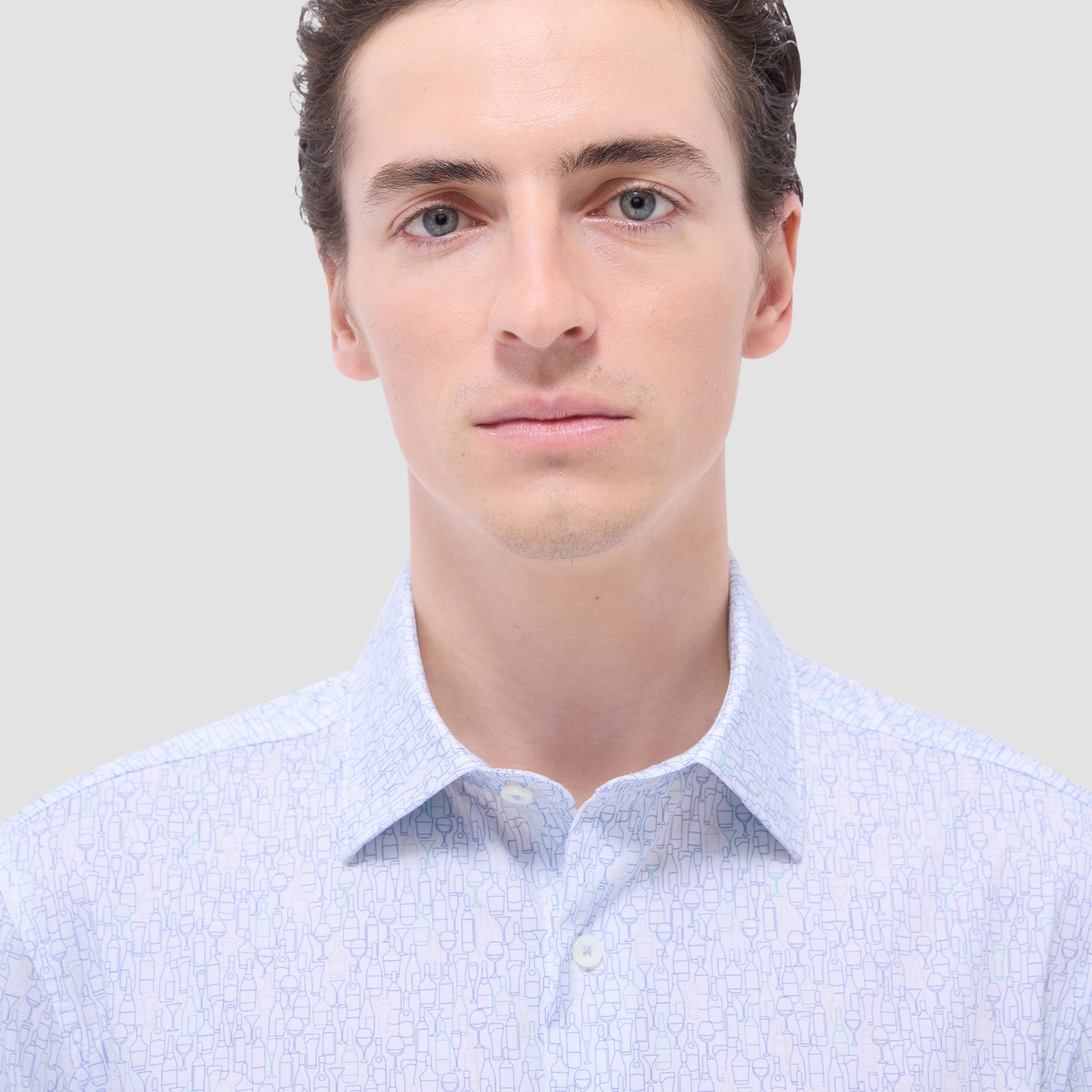 Miles Bistro Print OoohCotton Short-Sleeve Shirt