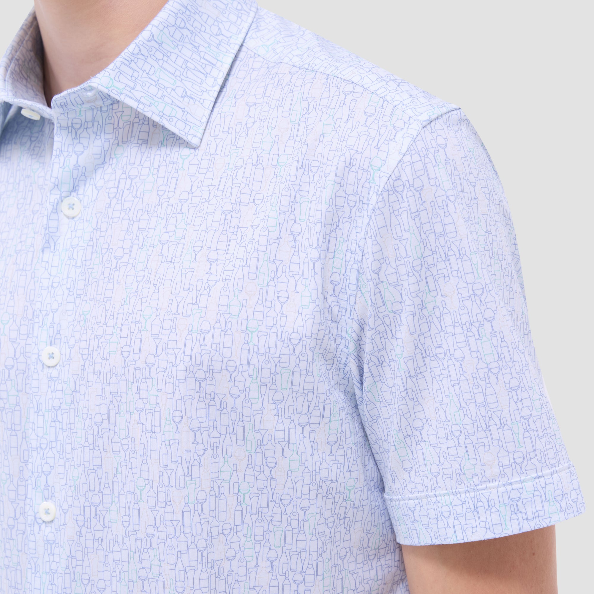Miles Bistro Print OoohCotton Short-Sleeve Shirt