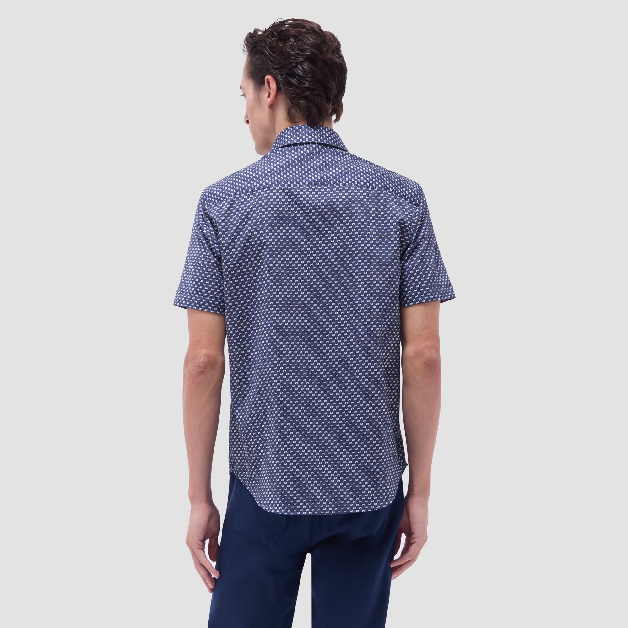 Miles Geometric OoohCotton Short-Sleeve Shirt