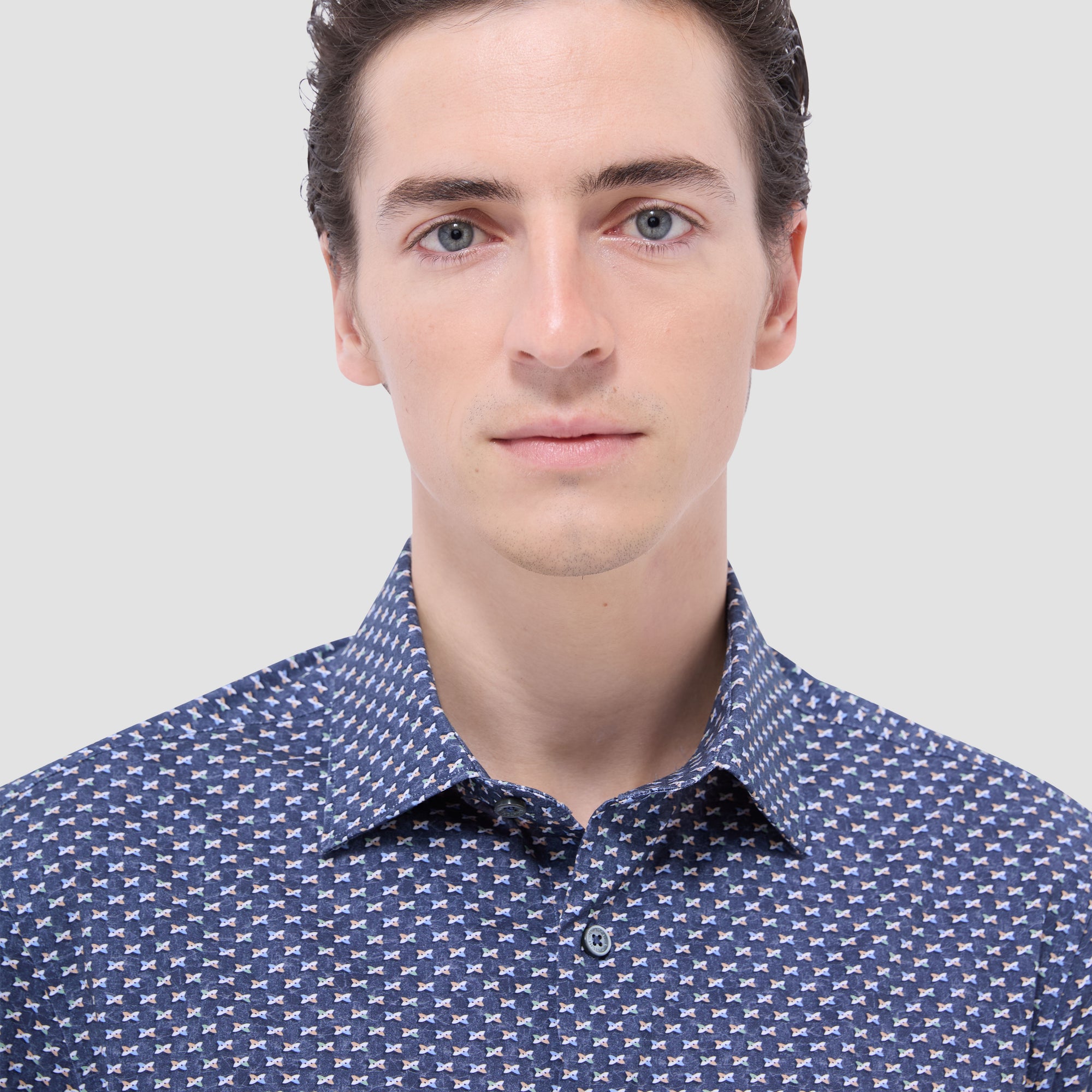 Miles Geometric OoohCotton Short-Sleeve Shirt