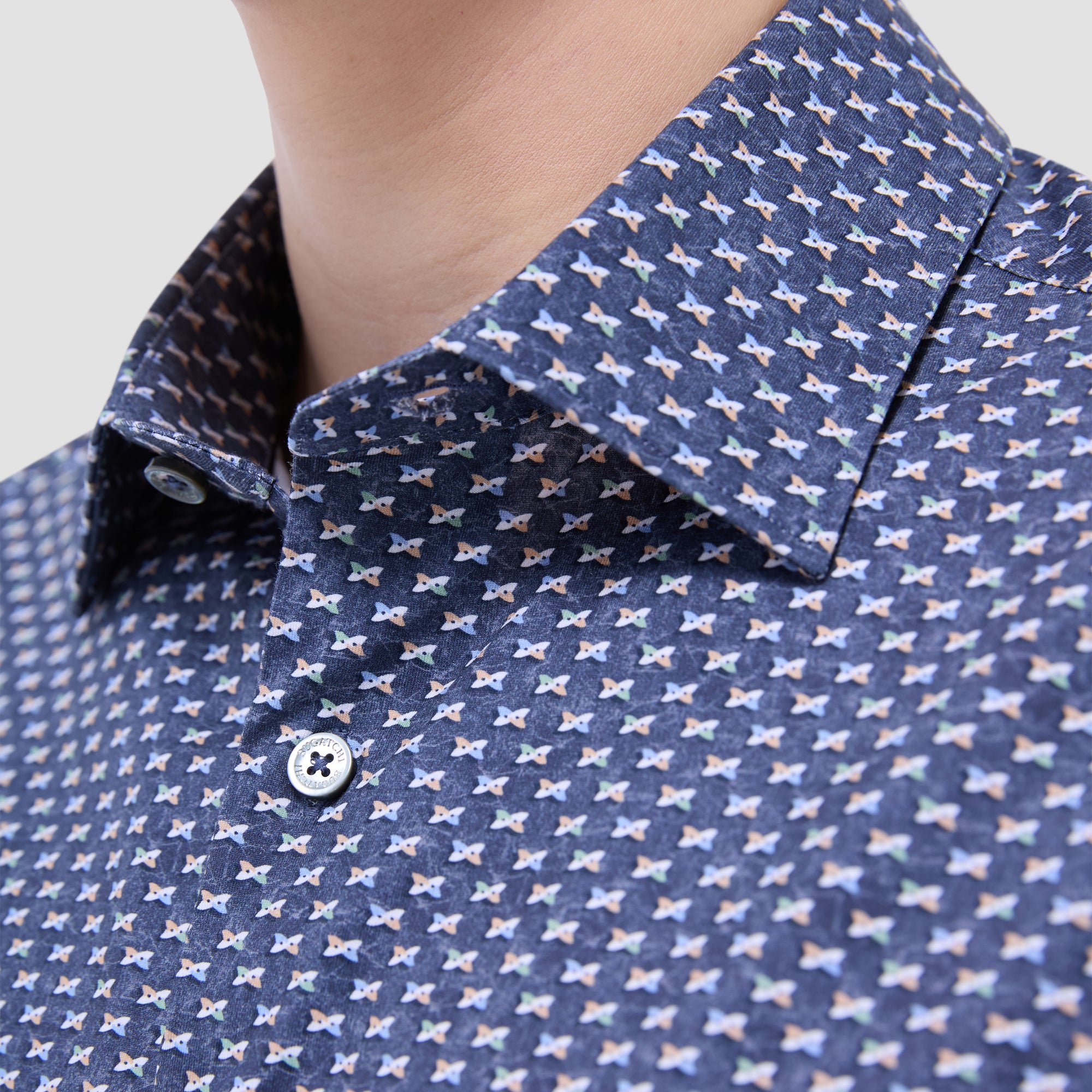Miles Geometric OoohCotton Short-Sleeve Shirt