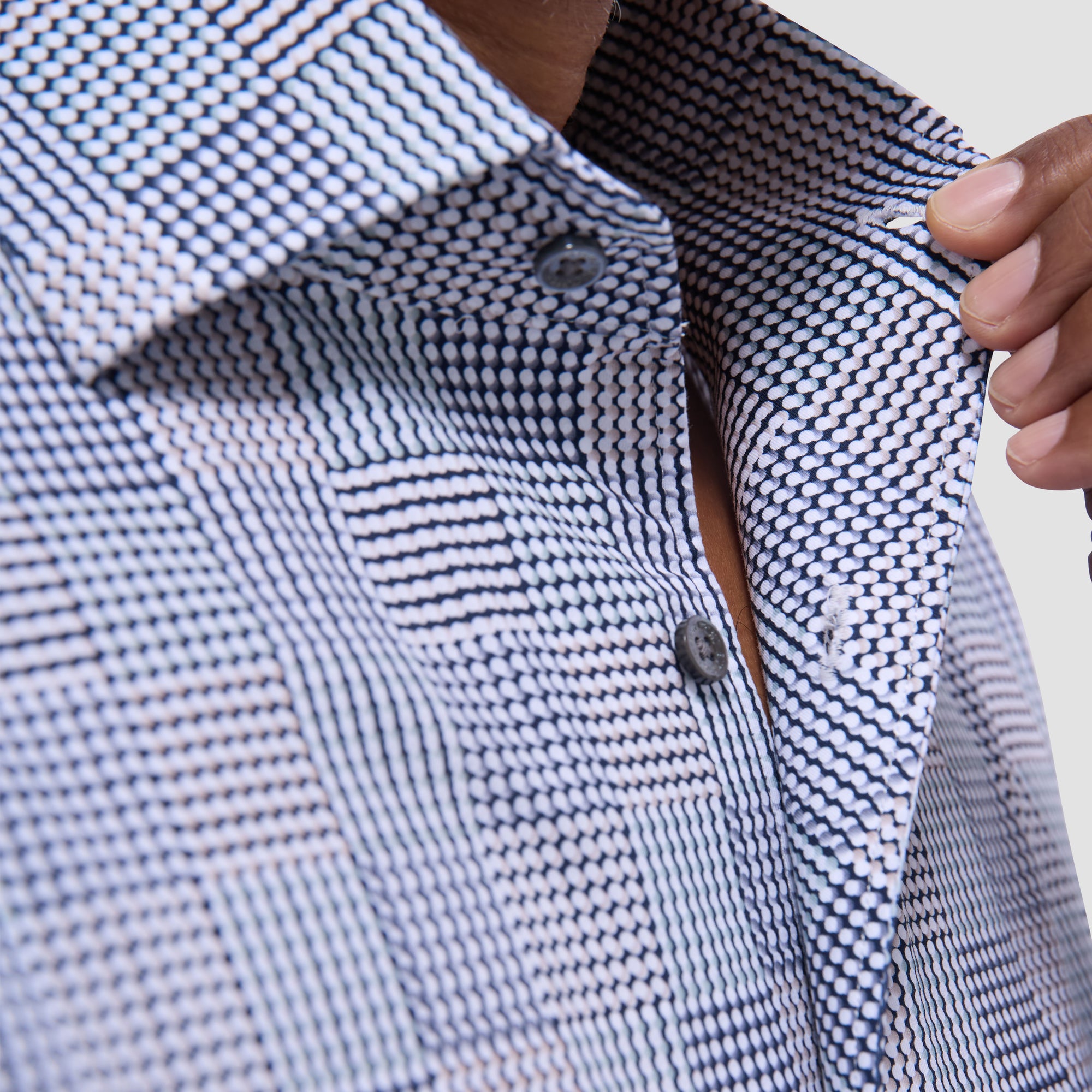Devon Geometric Check OoohCotton Shirt