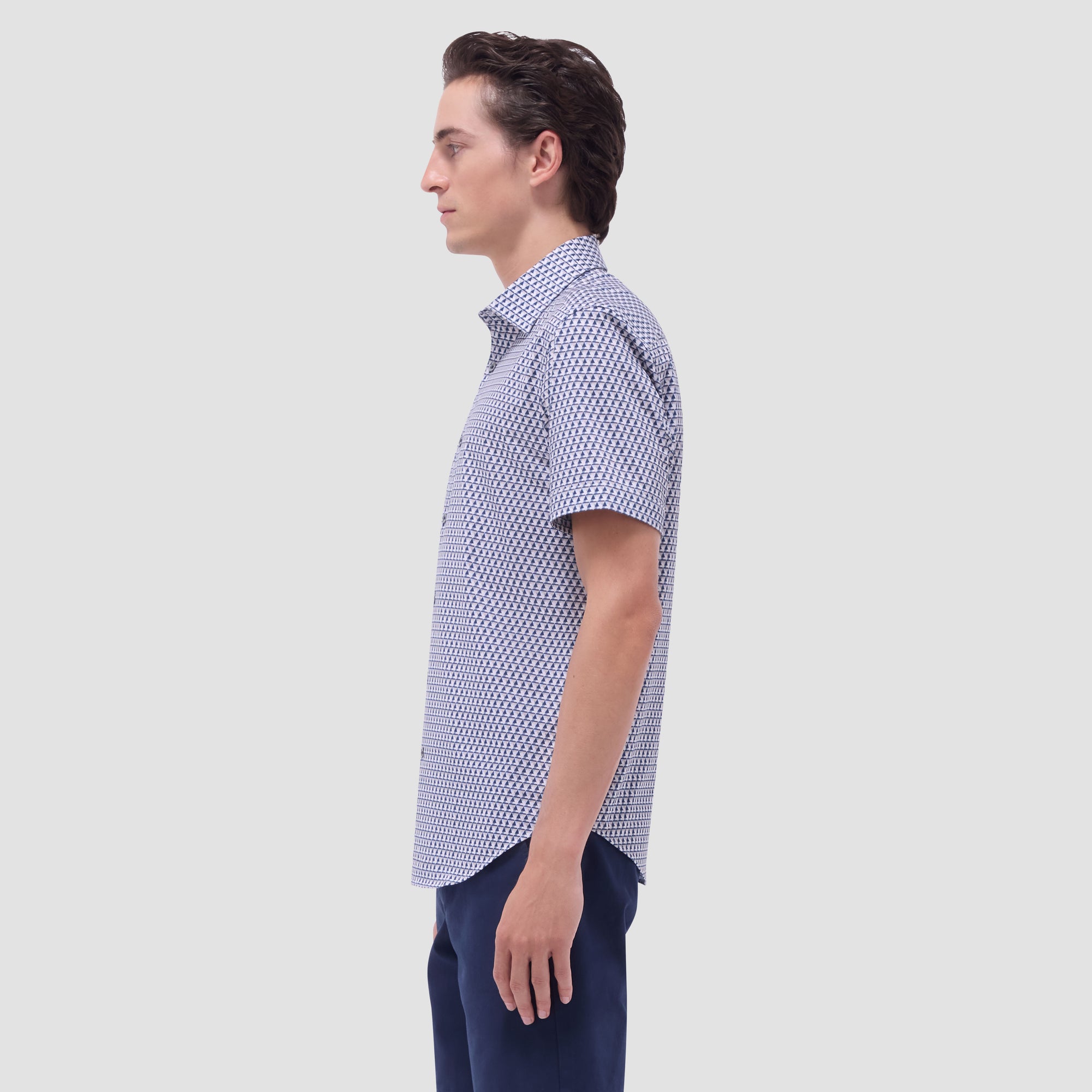 Miles Geometric OoohCotton Short-Sleeve Shirt