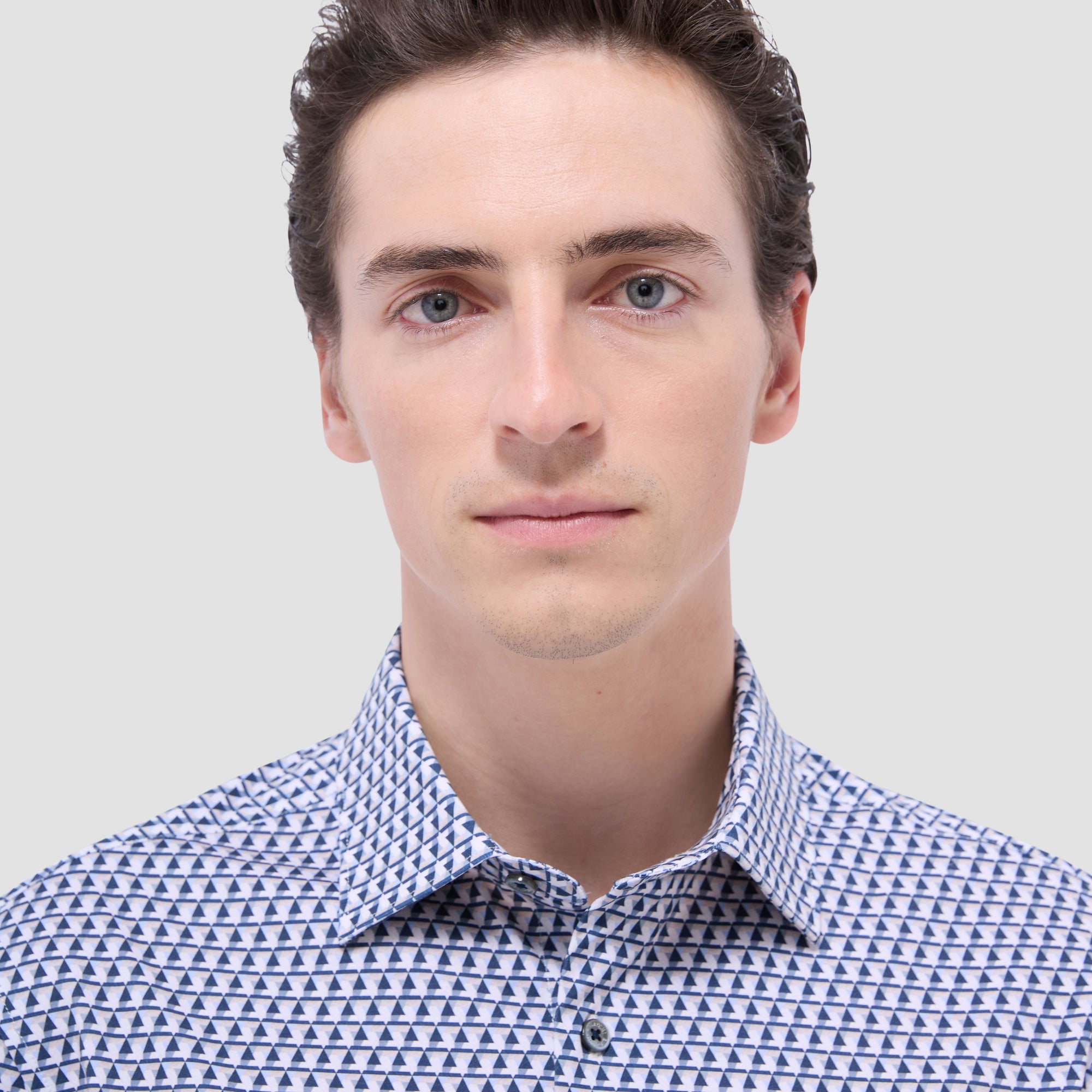 Miles Geometric OoohCotton Short-Sleeve Shirt