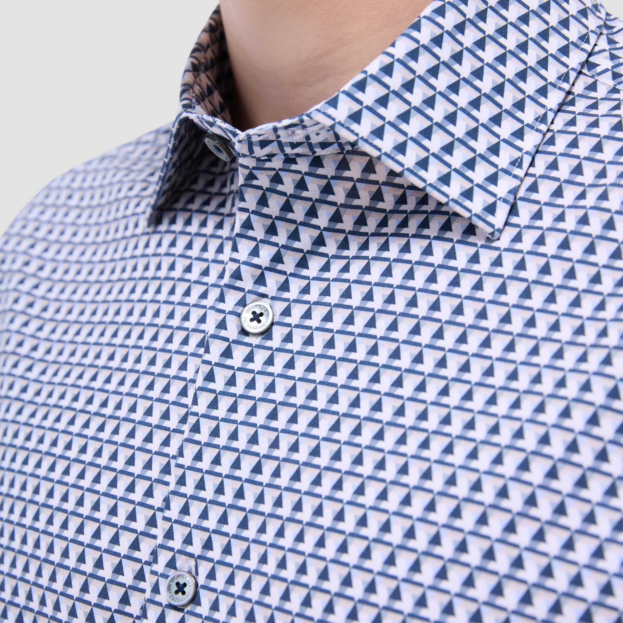 Miles Geometric OoohCotton Short-Sleeve Shirt