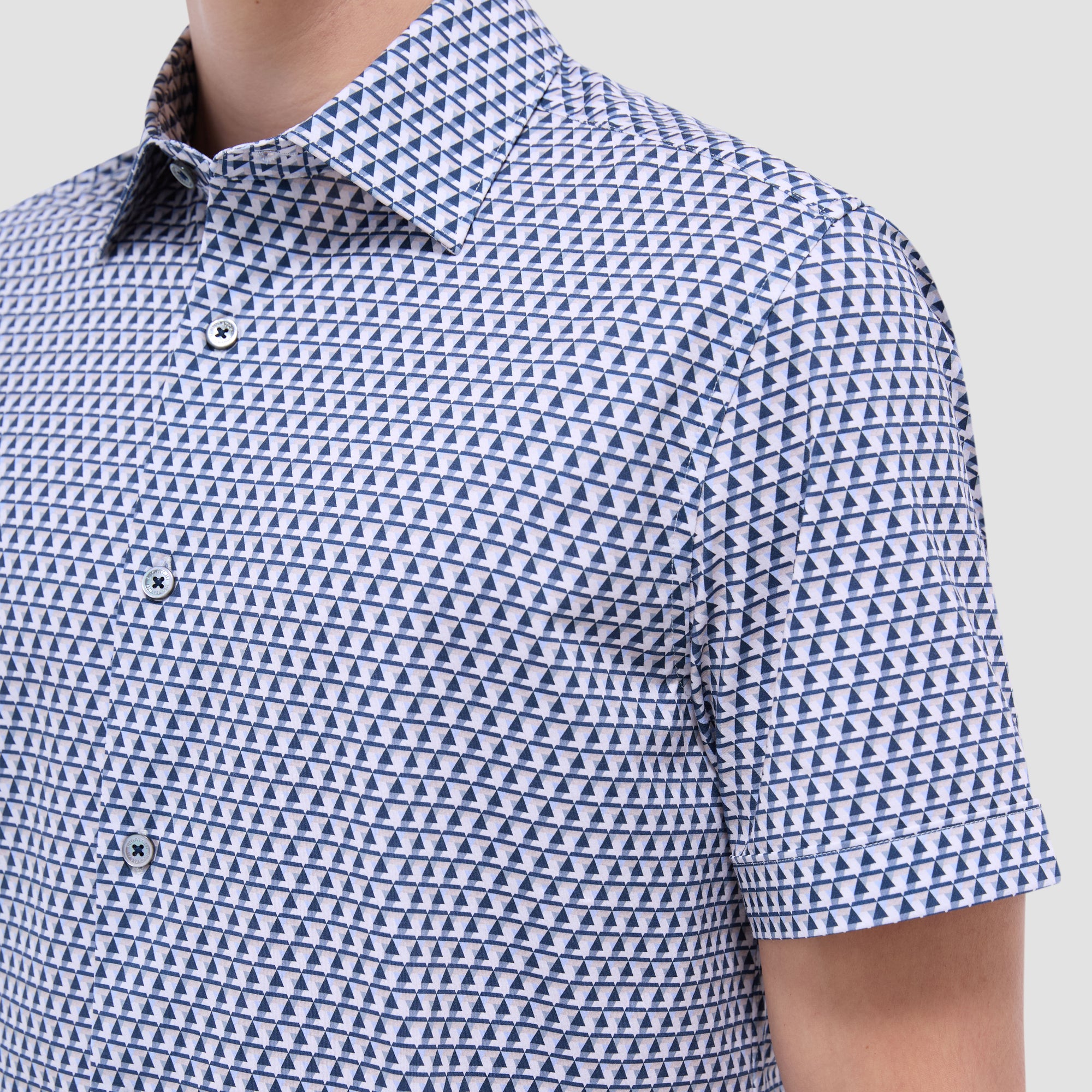 Miles Geometric OoohCotton Short-Sleeve Shirt