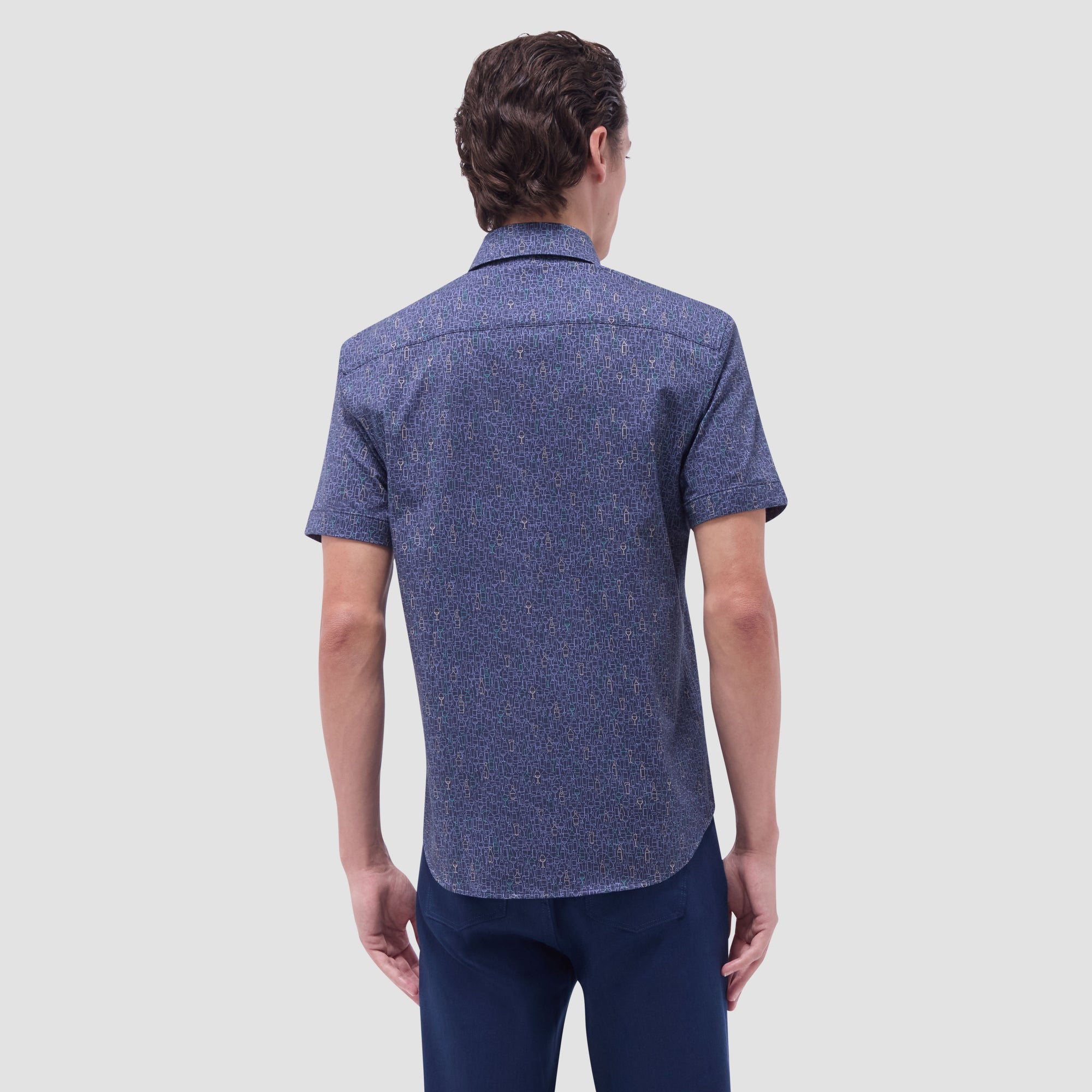 Miles Bistro Print OoohCotton Short-Sleeve Shirt