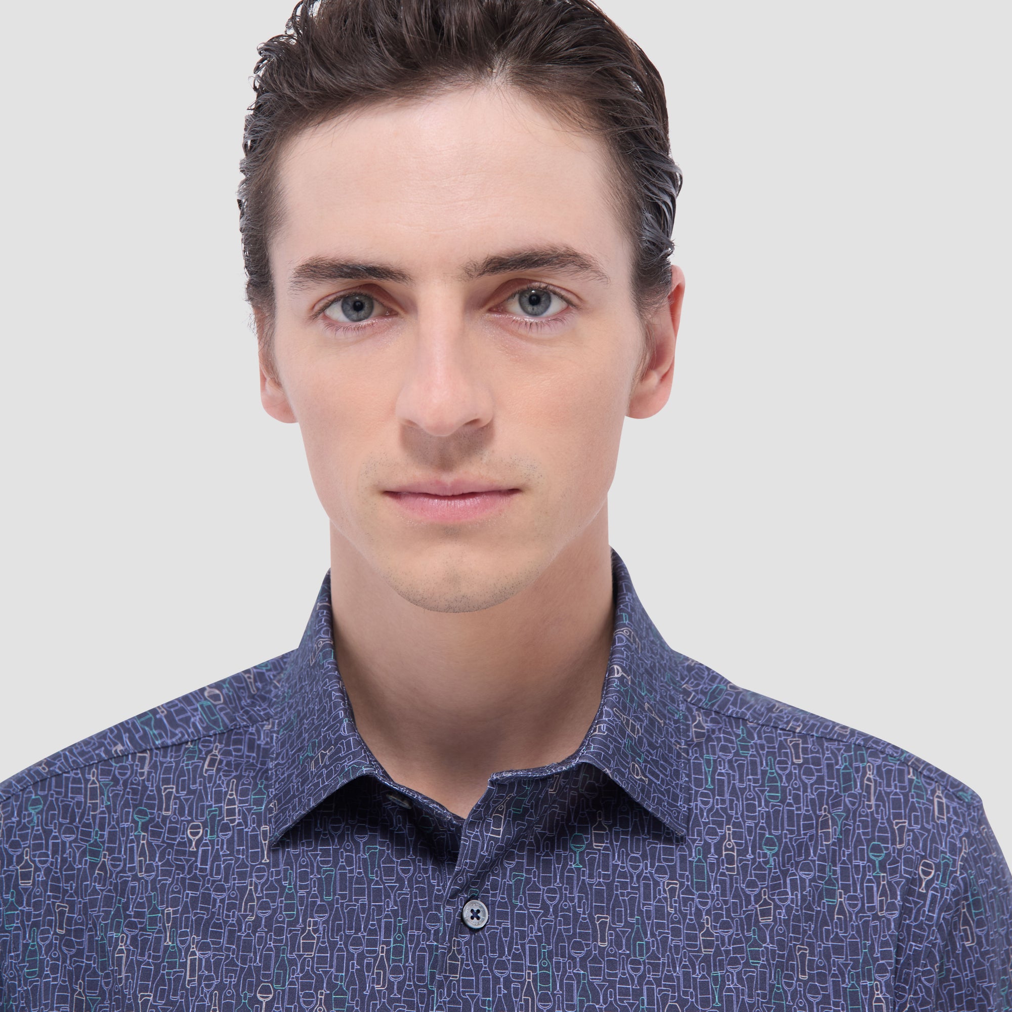 Miles Bistro Print OoohCotton Short-Sleeve Shirt