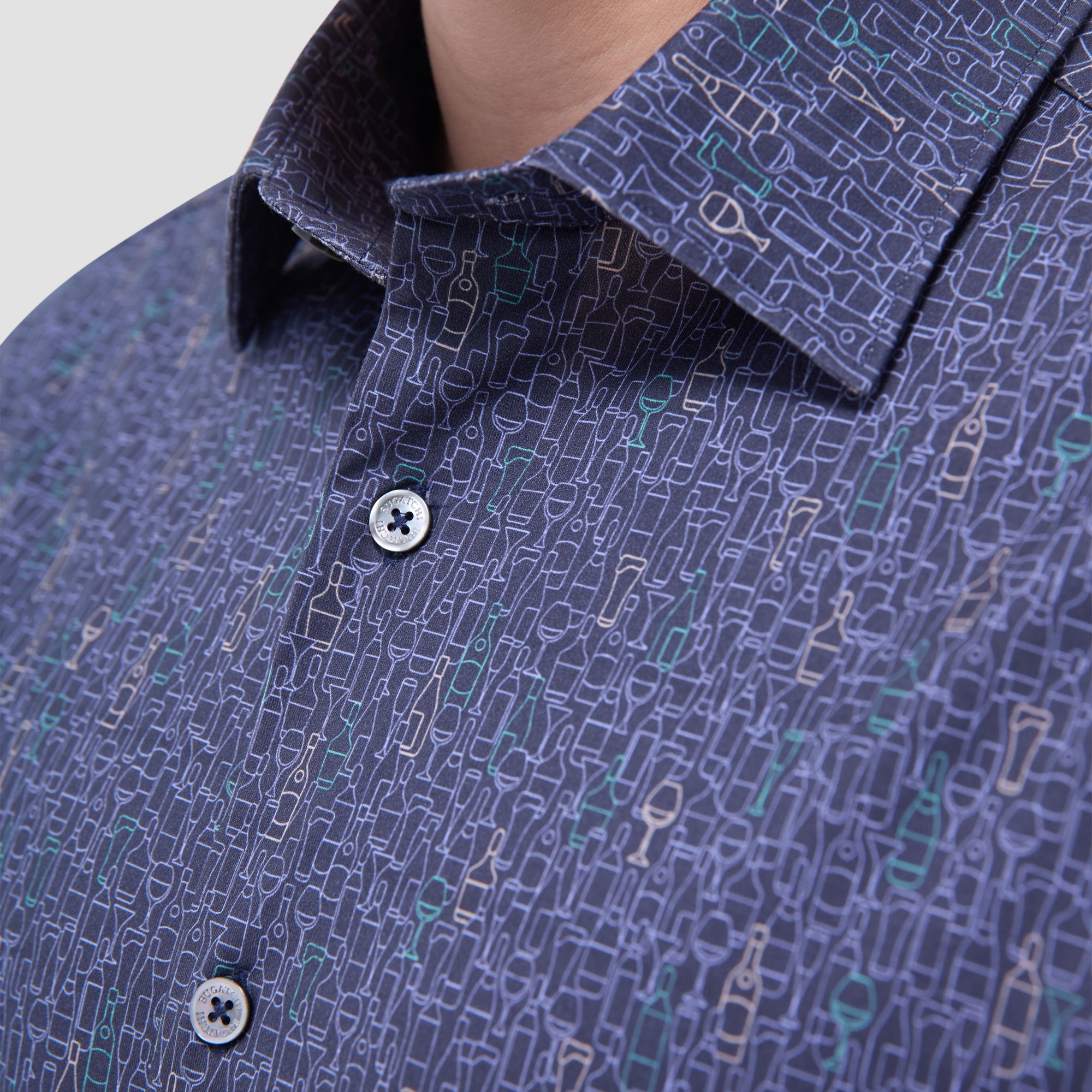 Miles Bistro Print OoohCotton Short-Sleeve Shirt