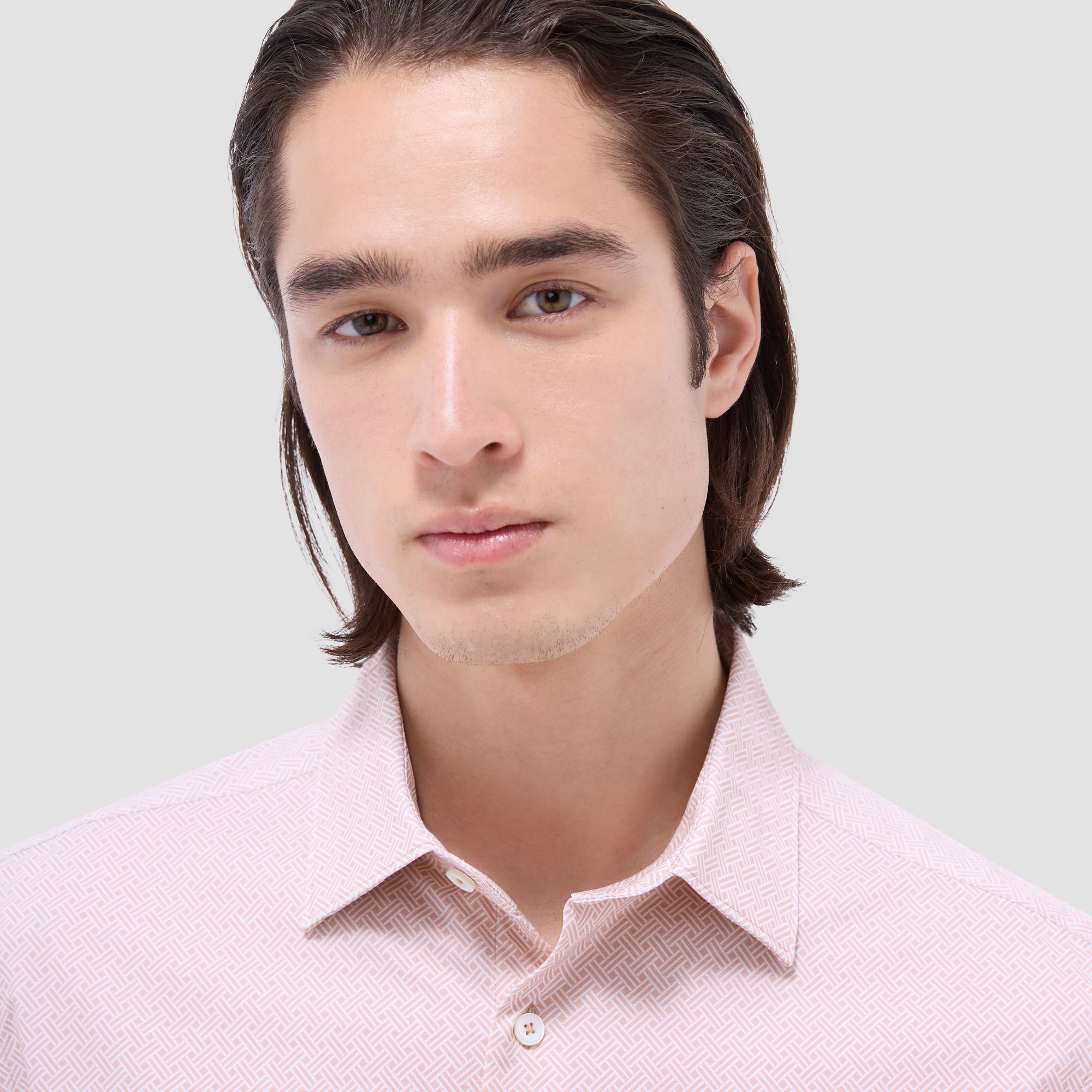 Miles Basketweave OoohCotton Short-Sleeve Shirt