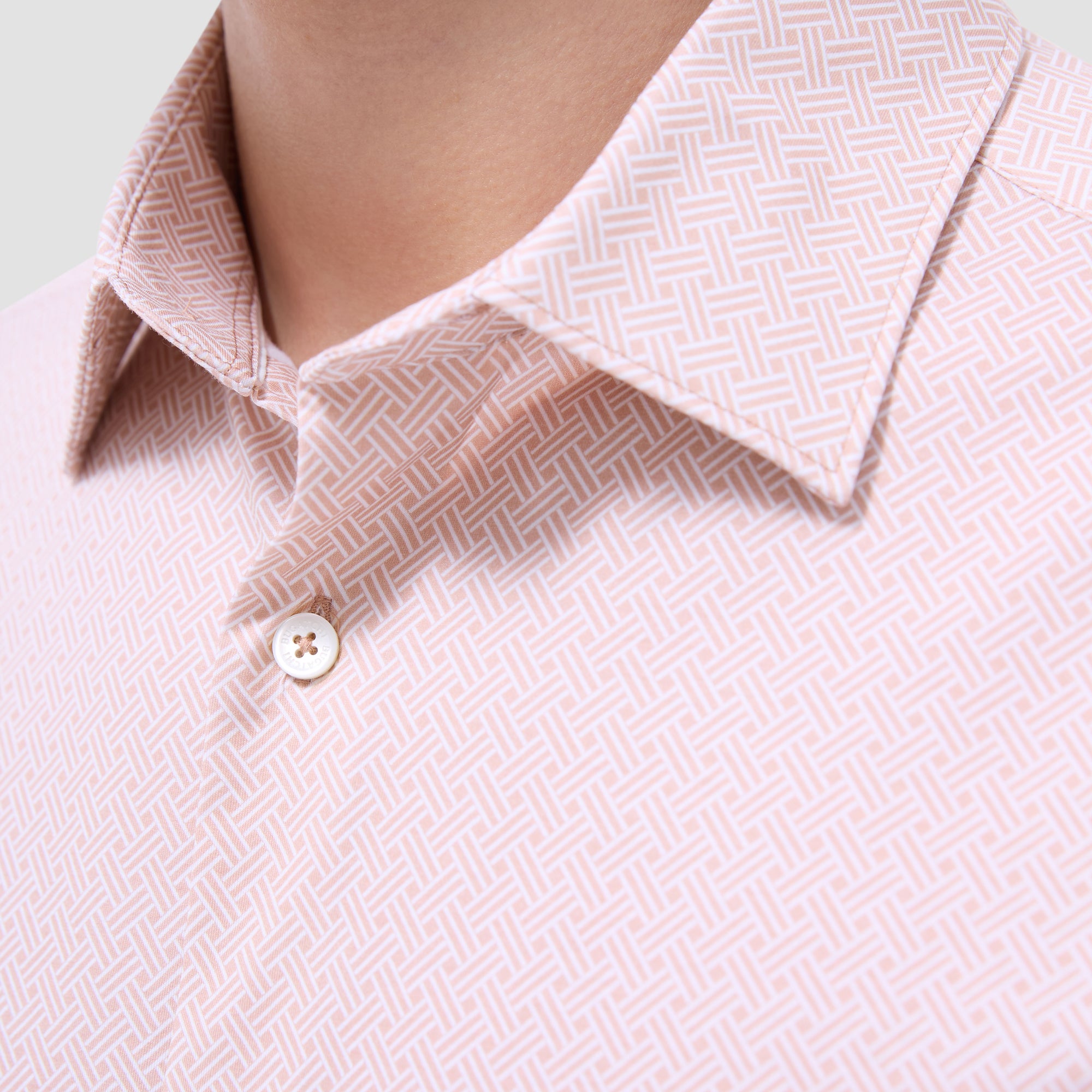 Miles Basketweave OoohCotton Short-Sleeve Shirt