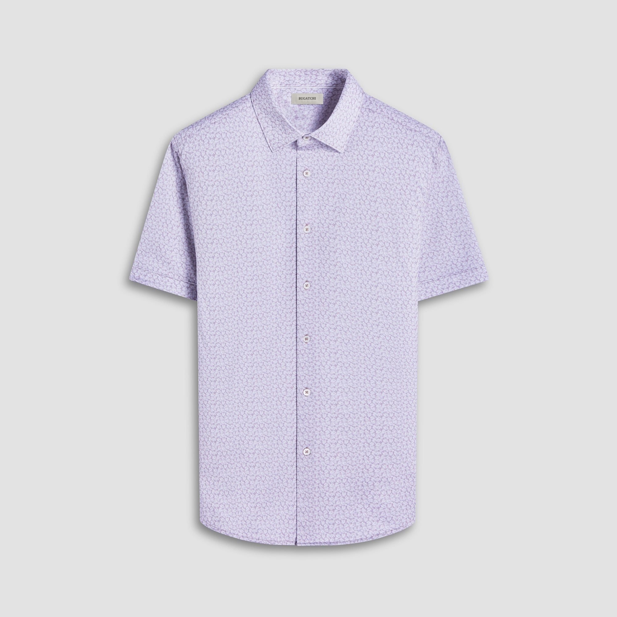 Miles Leaf Print OoohCotton Short-Sleeve Shirt