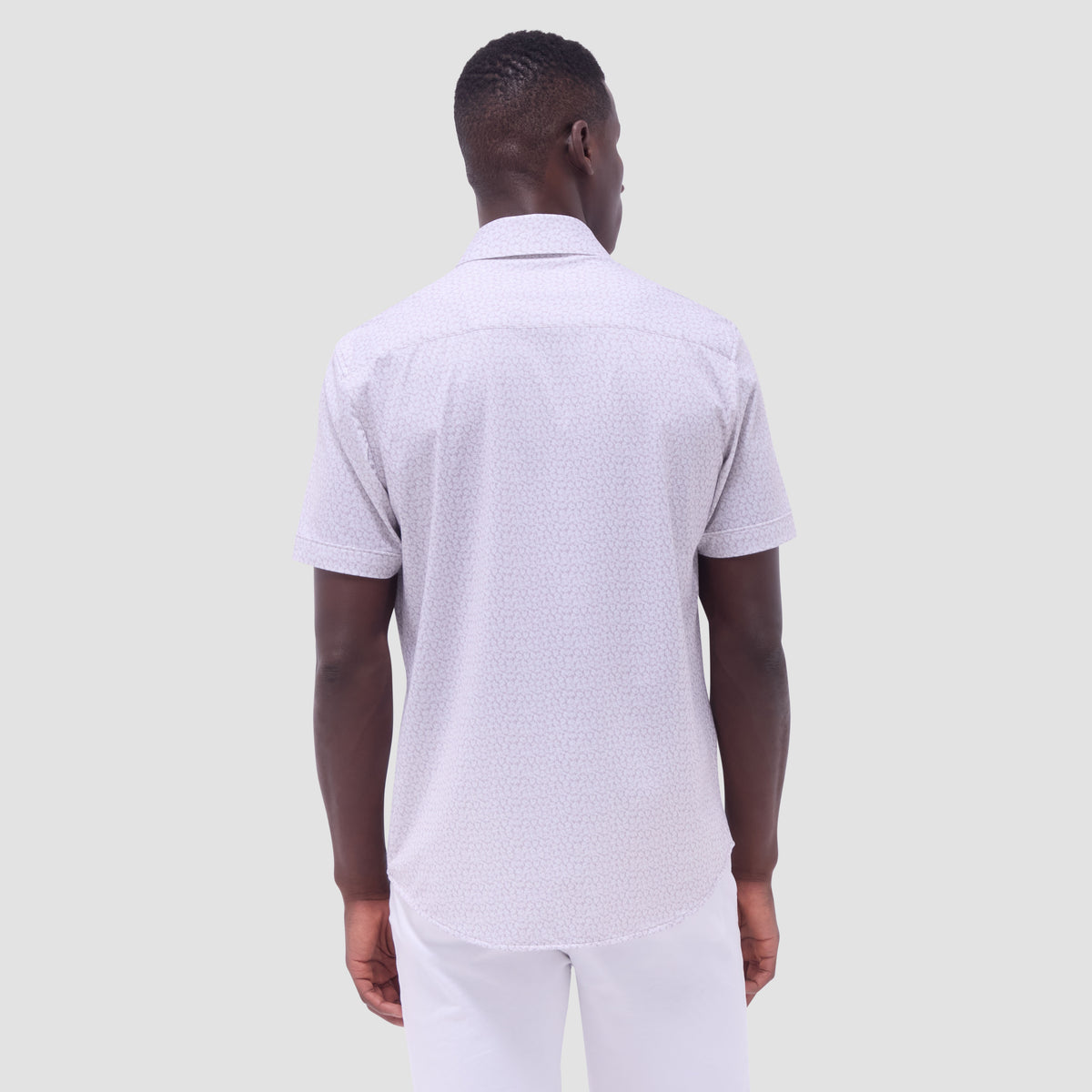 Miles Leaf Print OoohCotton Short-Sleeve Shirt