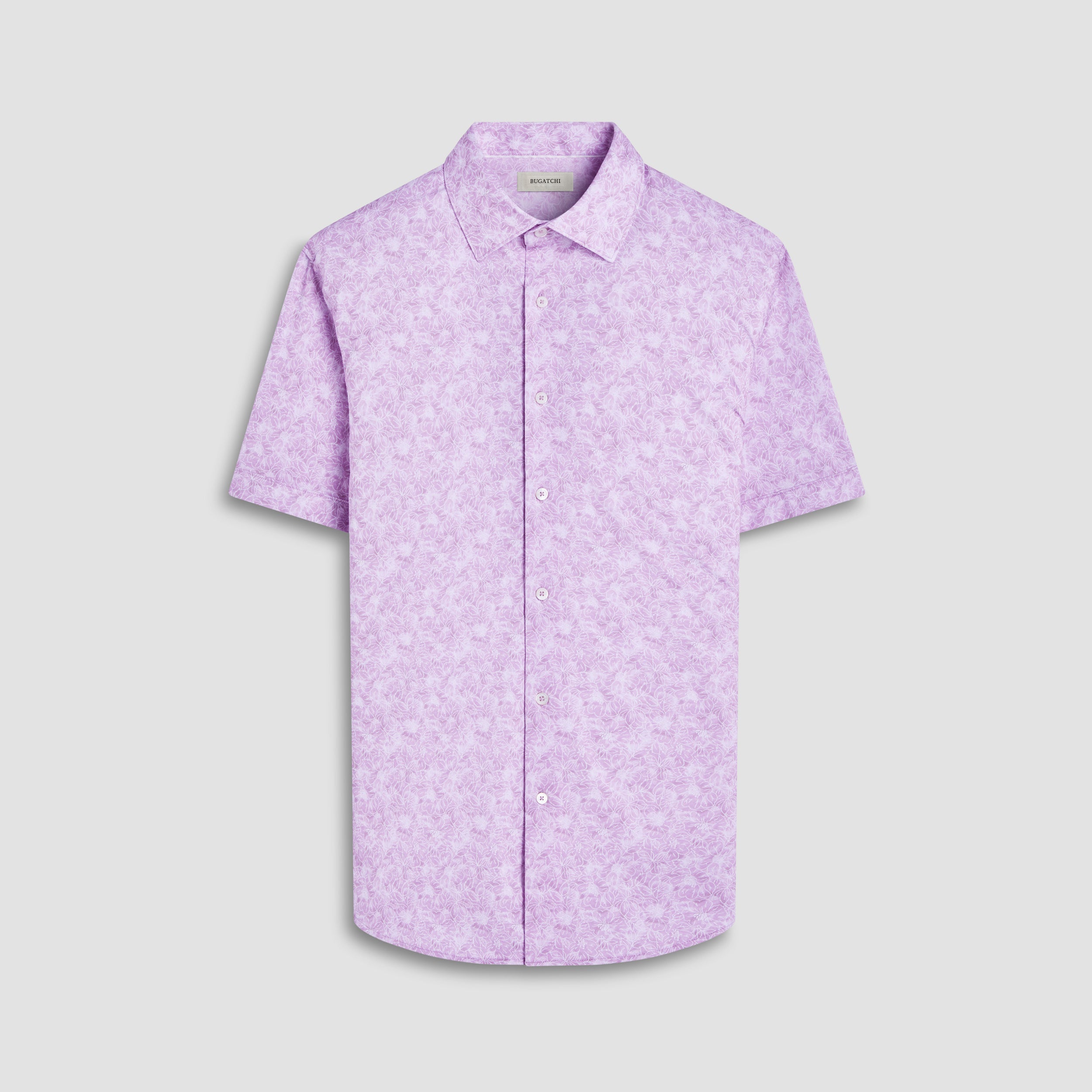 Bugatchi Miles Paisley OoohCotton Short Sleeve Shirt