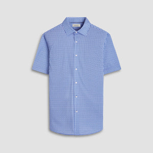 Miles Gingham Check OoohCotton Short-Sleeve Shirt