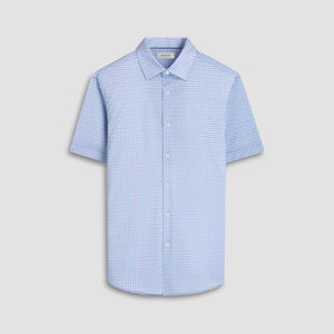 Miles Gingham Check OoohCotton Short-Sleeve Shirt