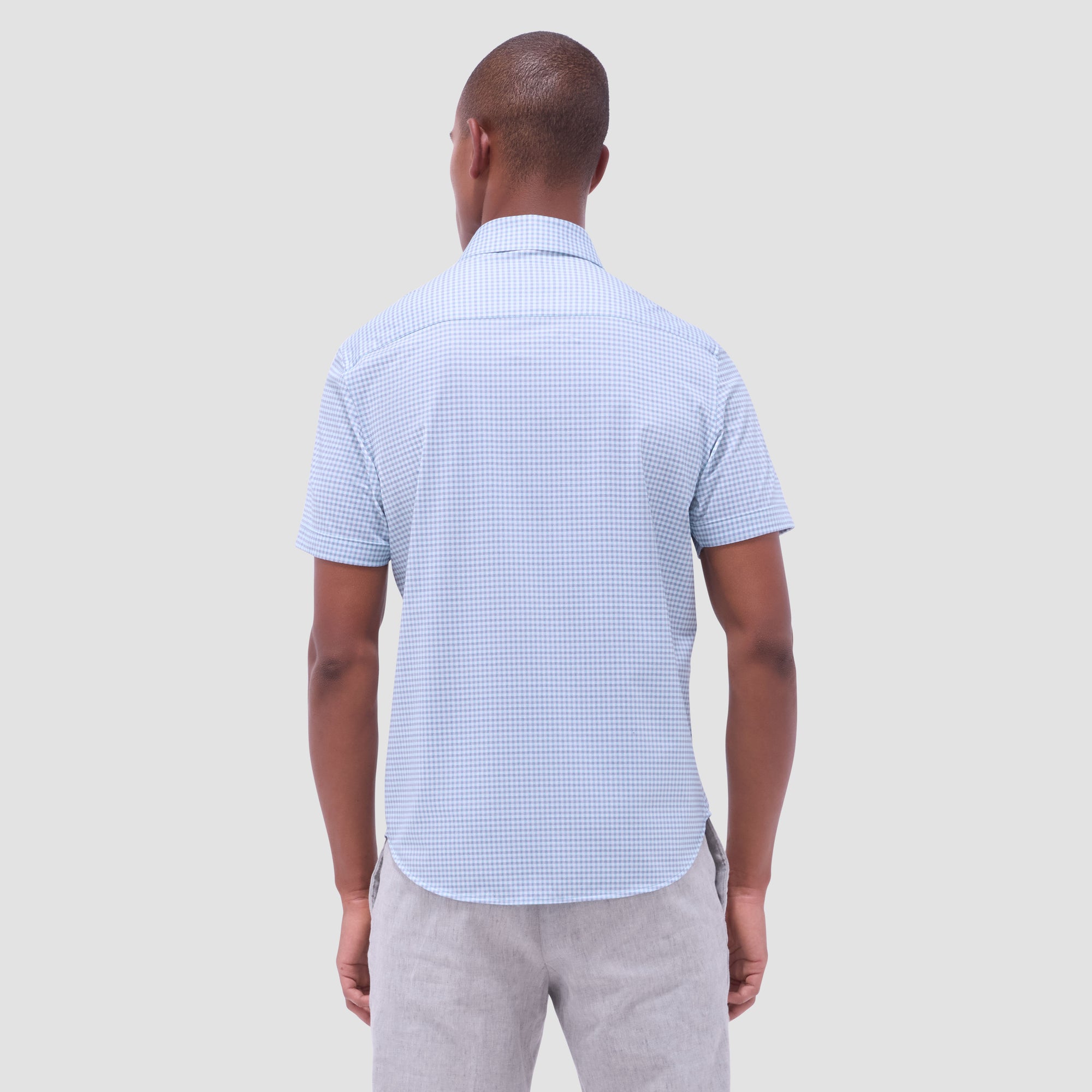 Miles Gingham Check OoohCotton Short-Sleeve Shirt