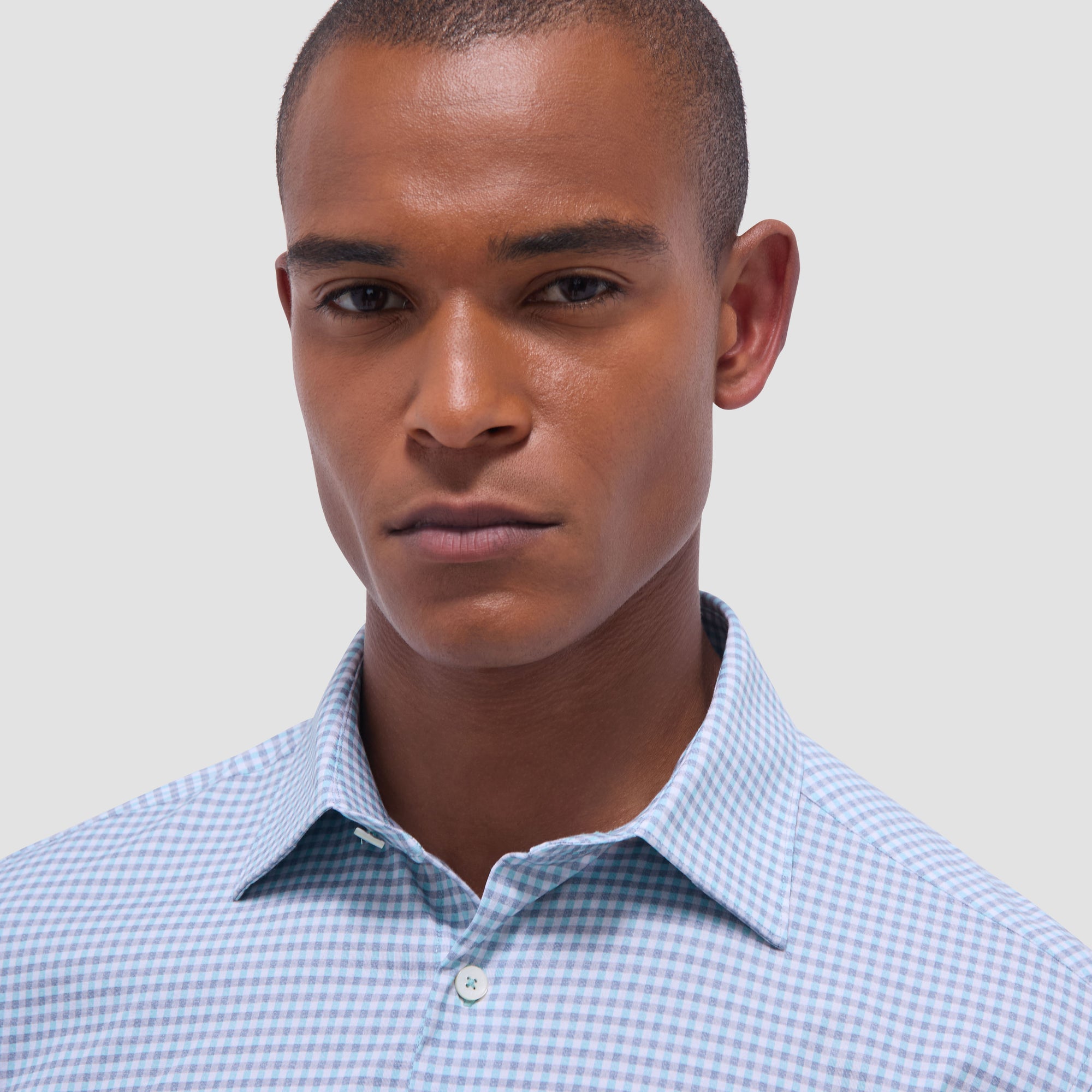 Miles Gingham Check OoohCotton Short-Sleeve Shirt
