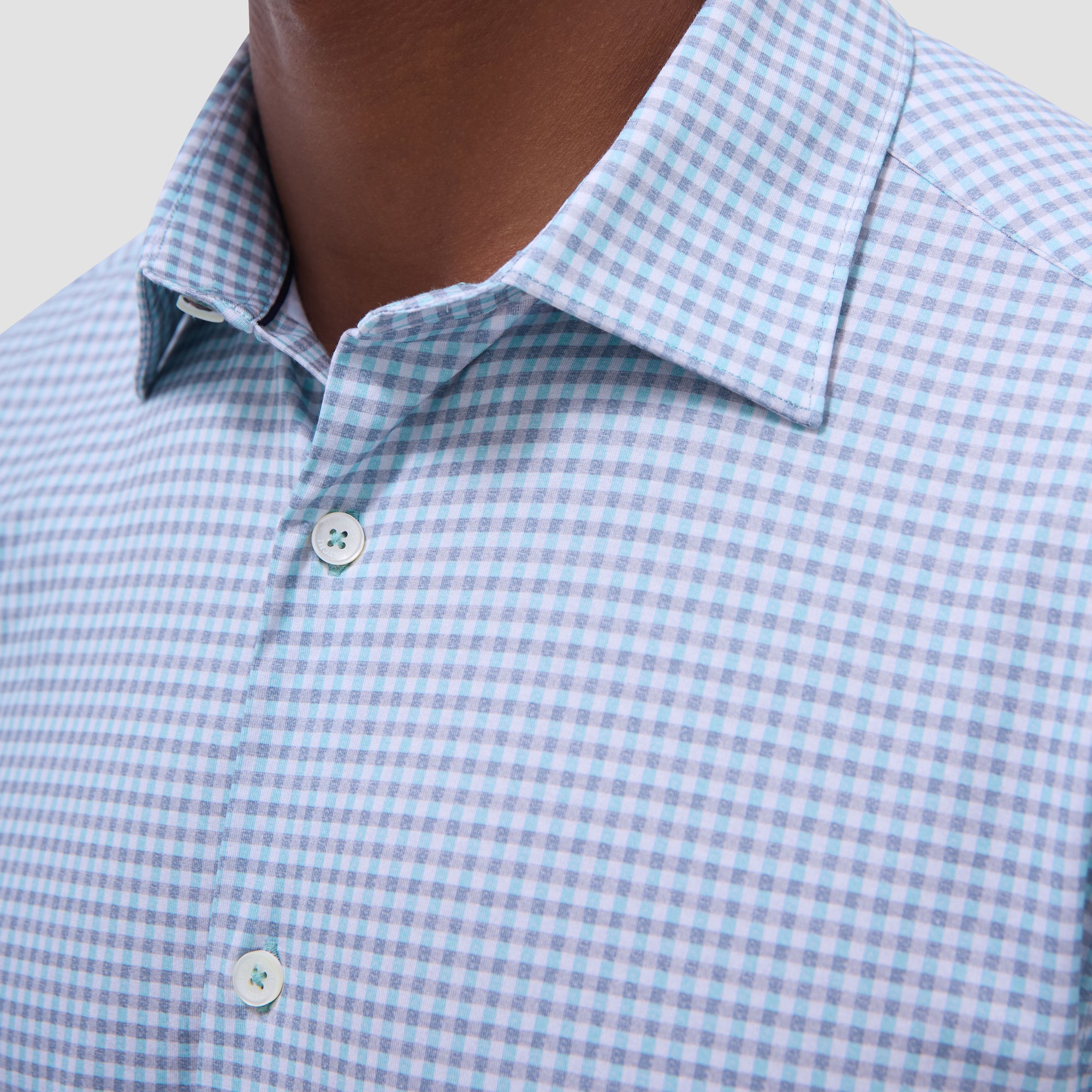 Miles Gingham Check OoohCotton Short-Sleeve Shirt