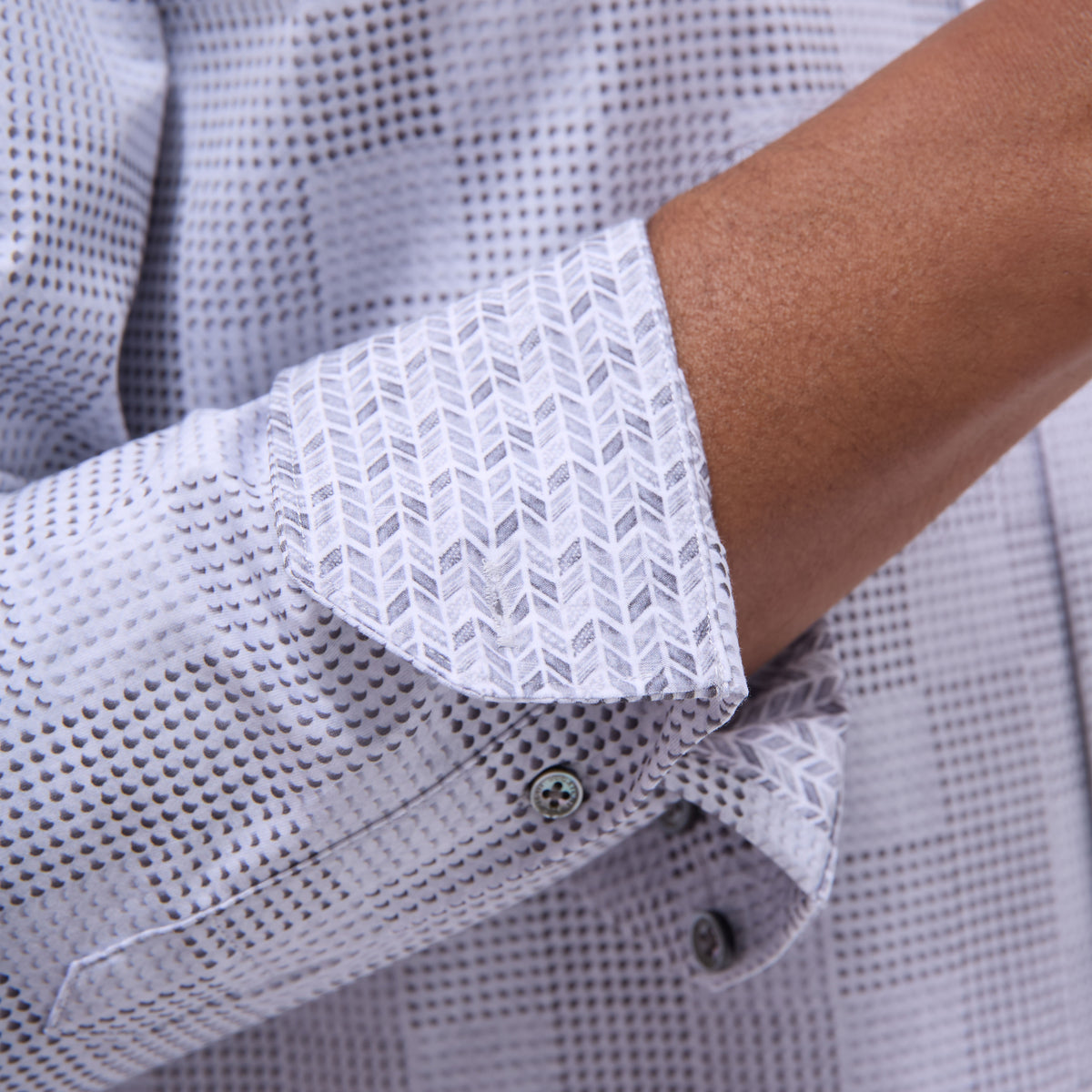 Jimmy Double-Sided Geometric & Chevron OoohCotton Shirt