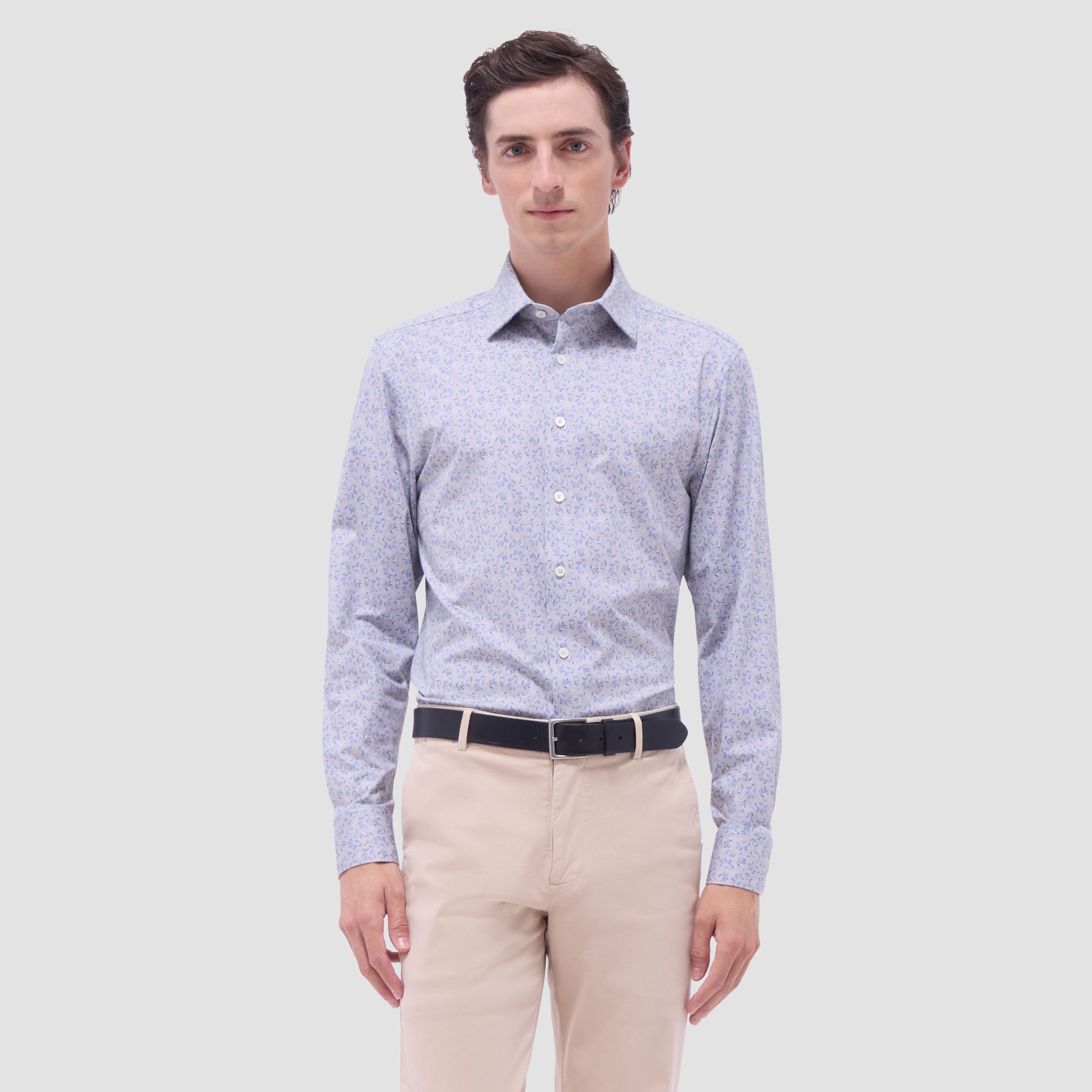 Jimmy Double-Sided Leaf & Solid OoohCotton Shirt