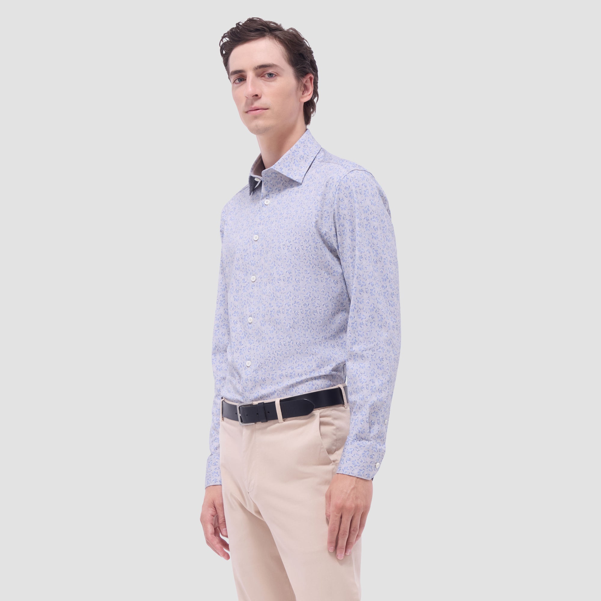 Jimmy Double-Sided Leaf & Solid OoohCotton Shirt