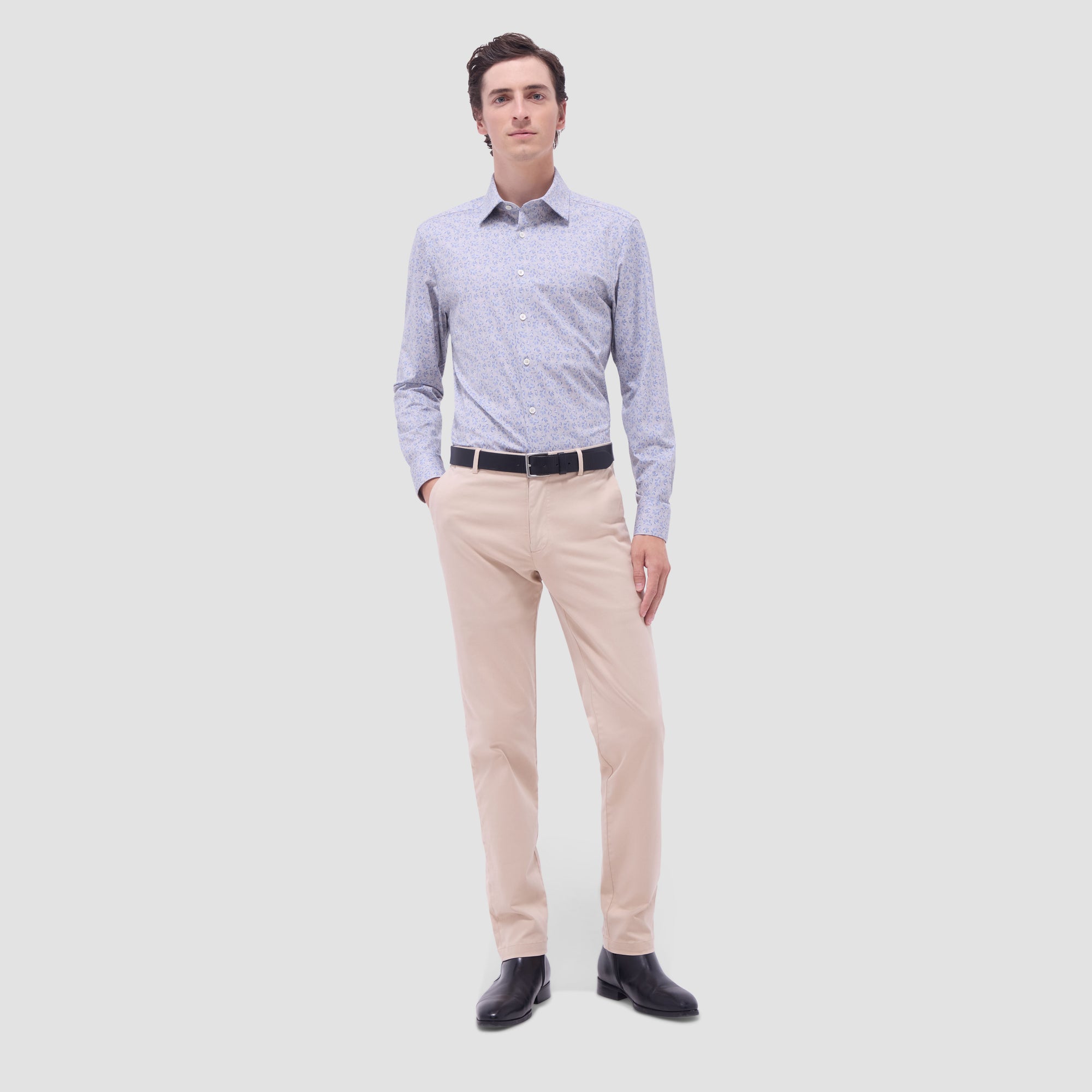 Jimmy Double-Sided Leaf & Solid OoohCotton Shirt