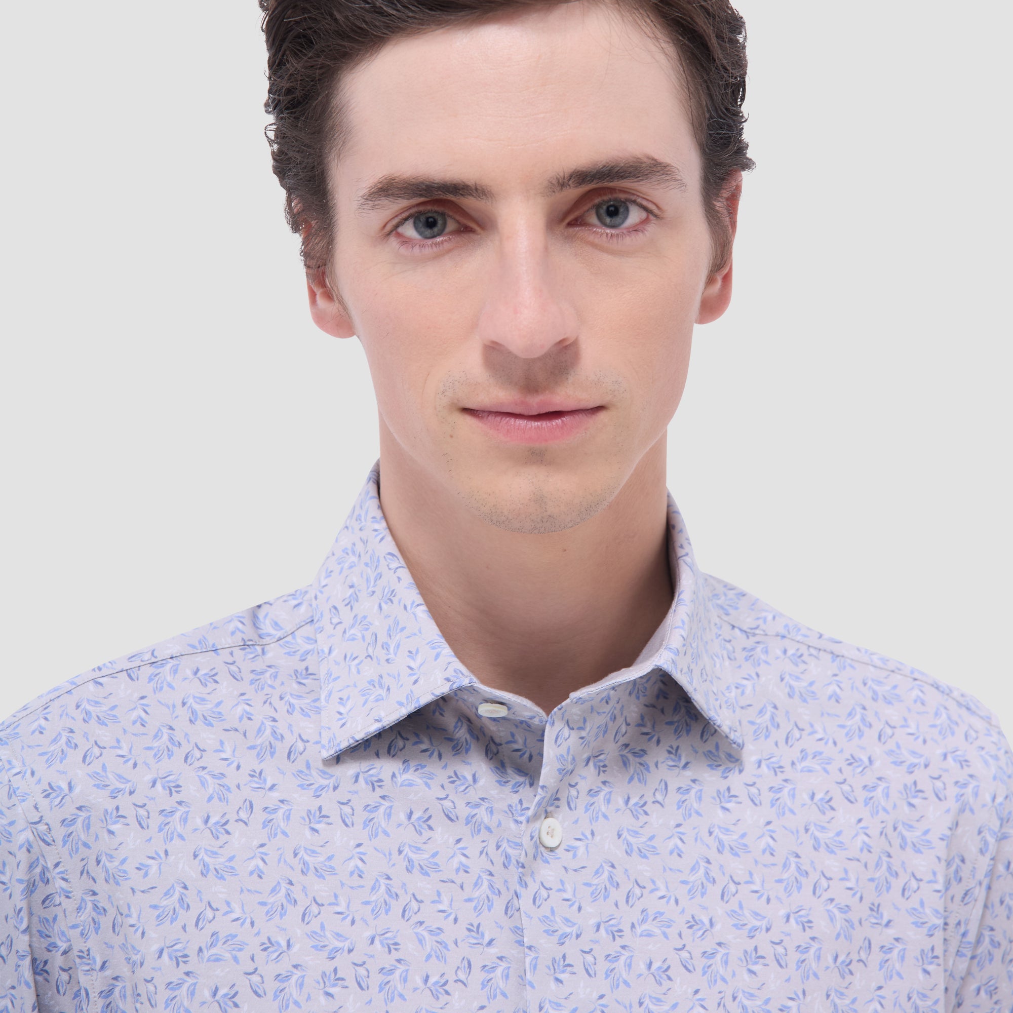 Jimmy Double-Sided Leaf & Solid OoohCotton Shirt