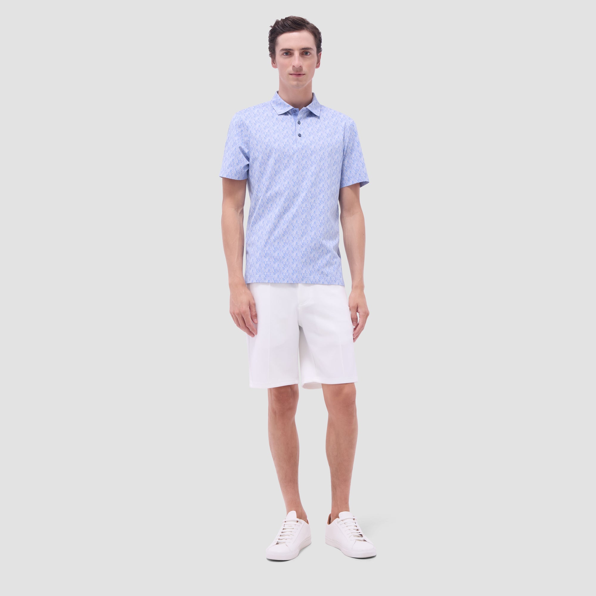 Vincent Double-Sided Geometric & Solid OoohCotton Polo Shirt